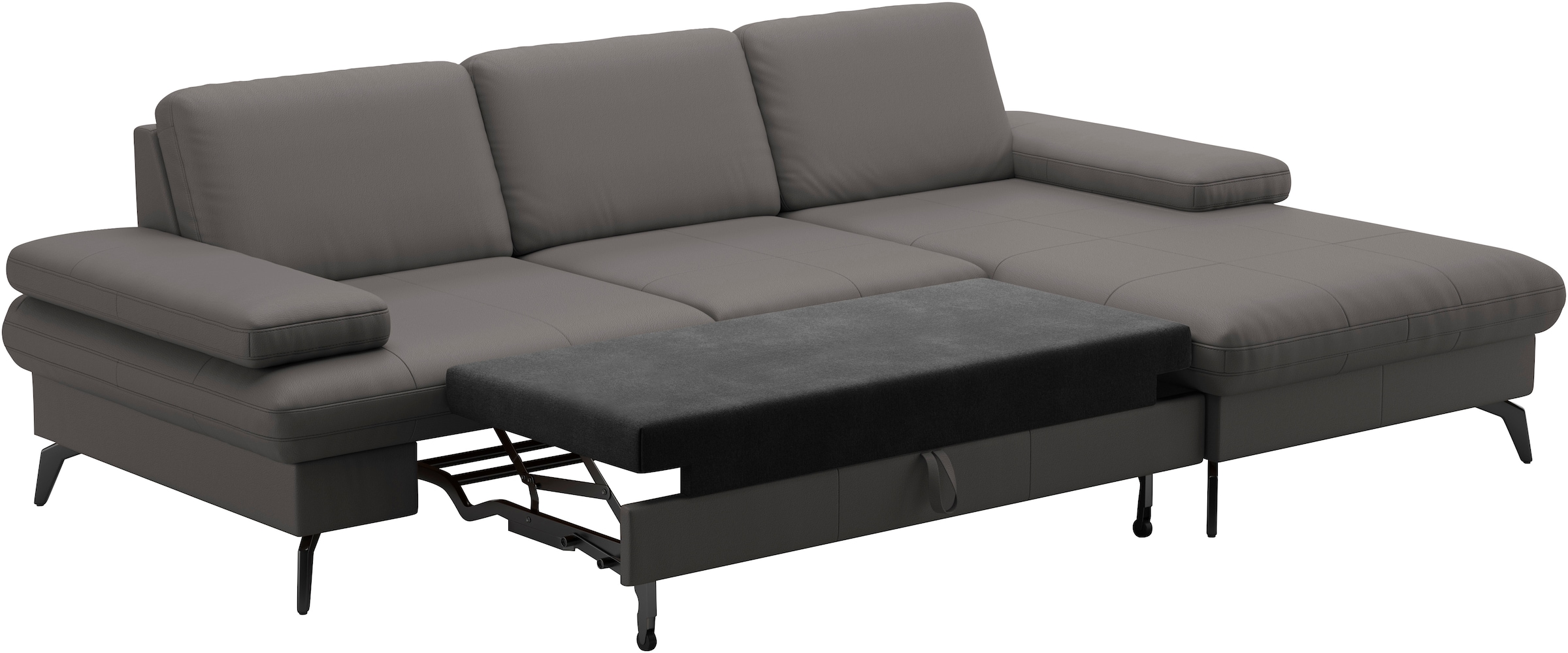 sit&more Ecksofa »Morris L-Form, inkl. Sitztiefenverstellung«, wahlweise mit Armteilverstellung, Bettfunktion & Bettkasten