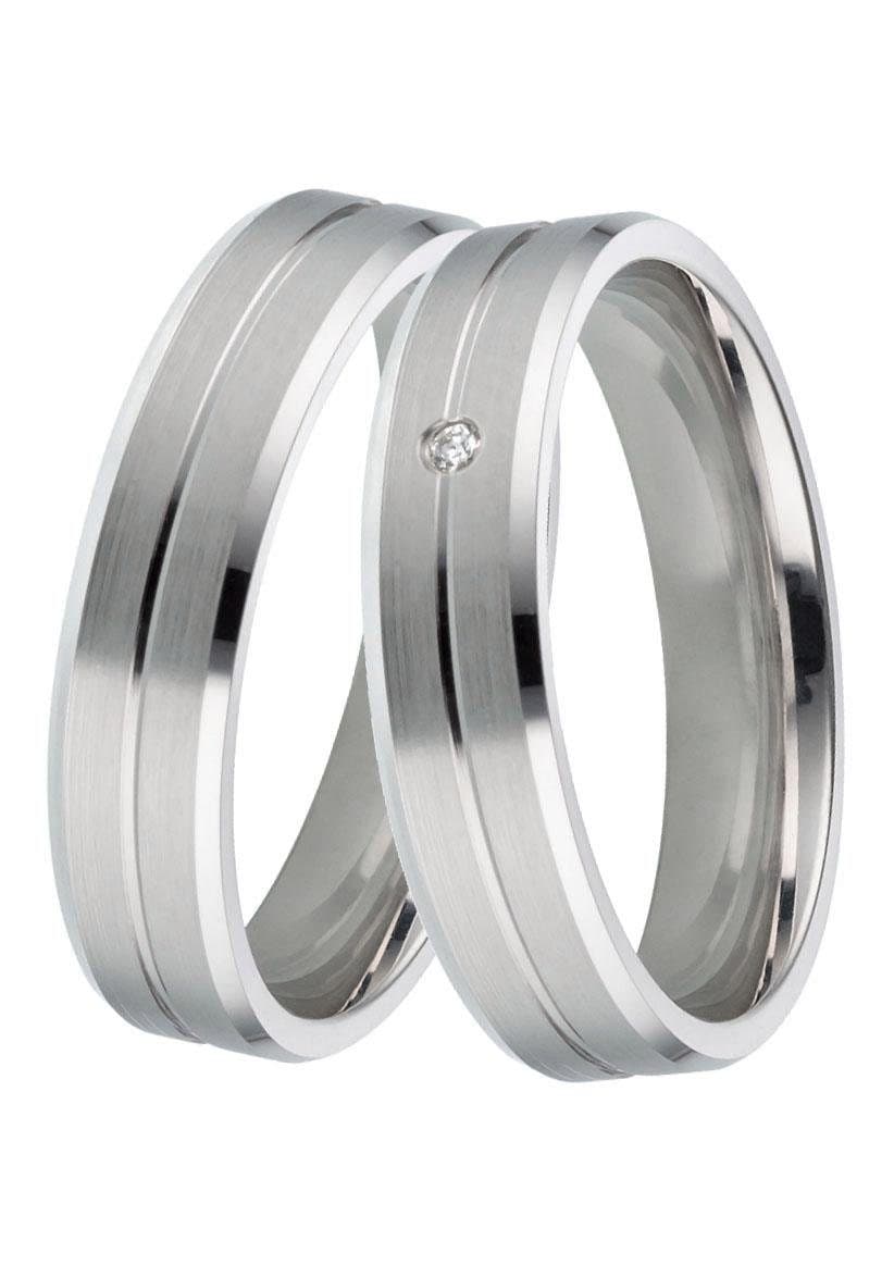 DOOSTI Trauring »Schmuck Geschenk Silber 925 Trauring Ehering Partnerring LIEBE«, Made in Germany, wahlweise mit oder ohne Brillant