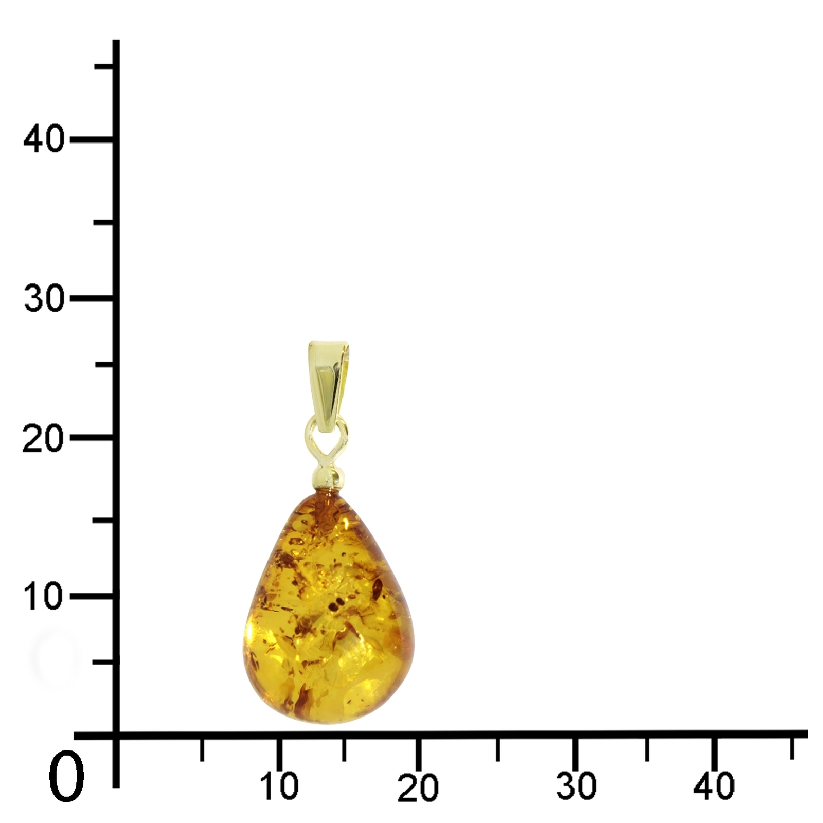 OSTSEE-SCHMUCK Kettenanhänger »- Tropfen ca. 17 mm lang - Gold 333/000 - Bernstein - ,«