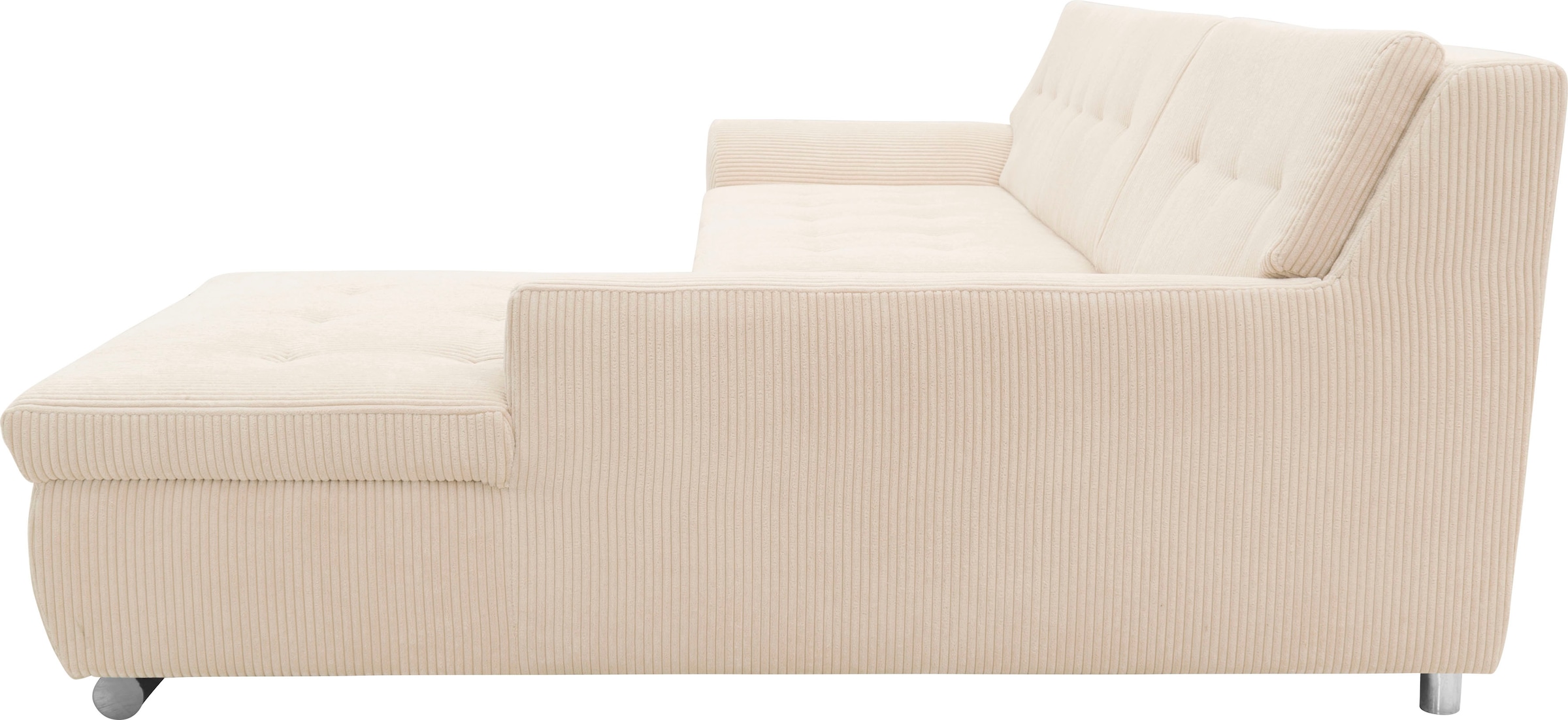 DOMO collection Ecksofa Treviso, wahlweise mit Bettfunktion, incl. Zierkissen