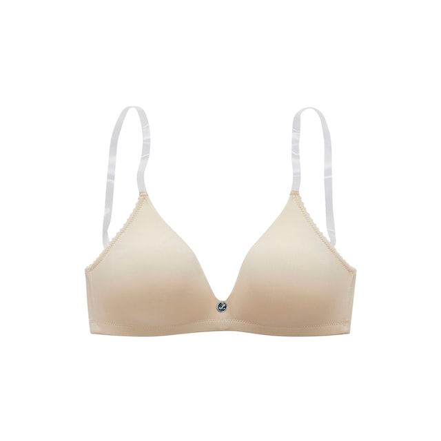 LASCANA Soft-BH, ohne Bügel, mit transparenten Trägern, Basic Dessous bei ♕