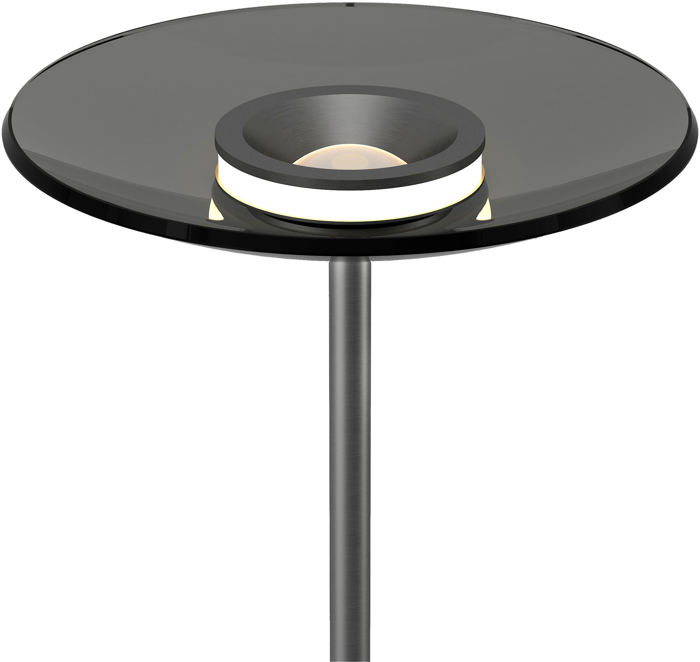 Neuhaus PURE LED Stehlampe »PURE Moon« LED-Board 1 Stk. Warmweiß Stufenloses dimmen per Touchdimmer, Rauchglas