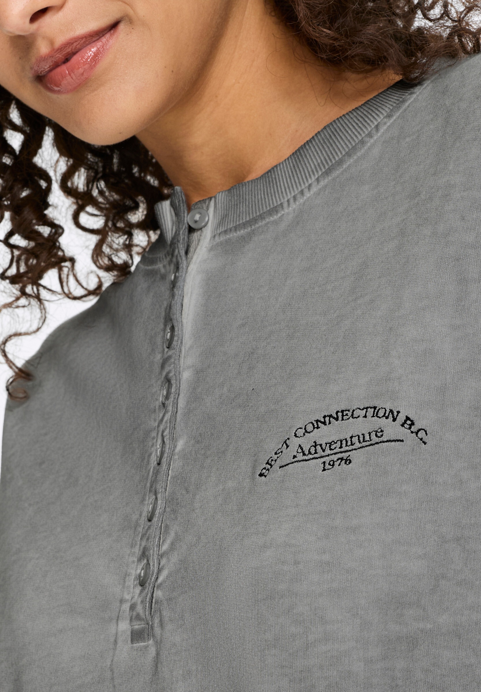 heine Sweatshirt »Sweatshirt Sweatshirt mit Oil-dyed-Waschung«
