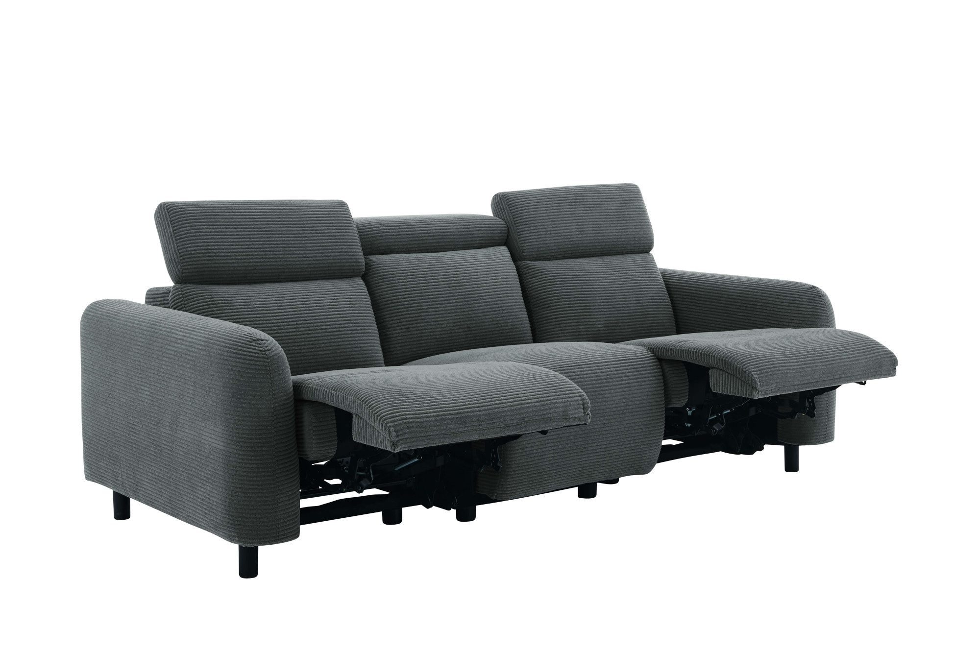 Home affaire 3-Sitzer »SKAANE in Cord, Sofa mit manueller u. elektrischer Relaxfunktion«, Relax-Funktion in 2 Sitzen, Kopfteilverstellung, Federkernpolsterung