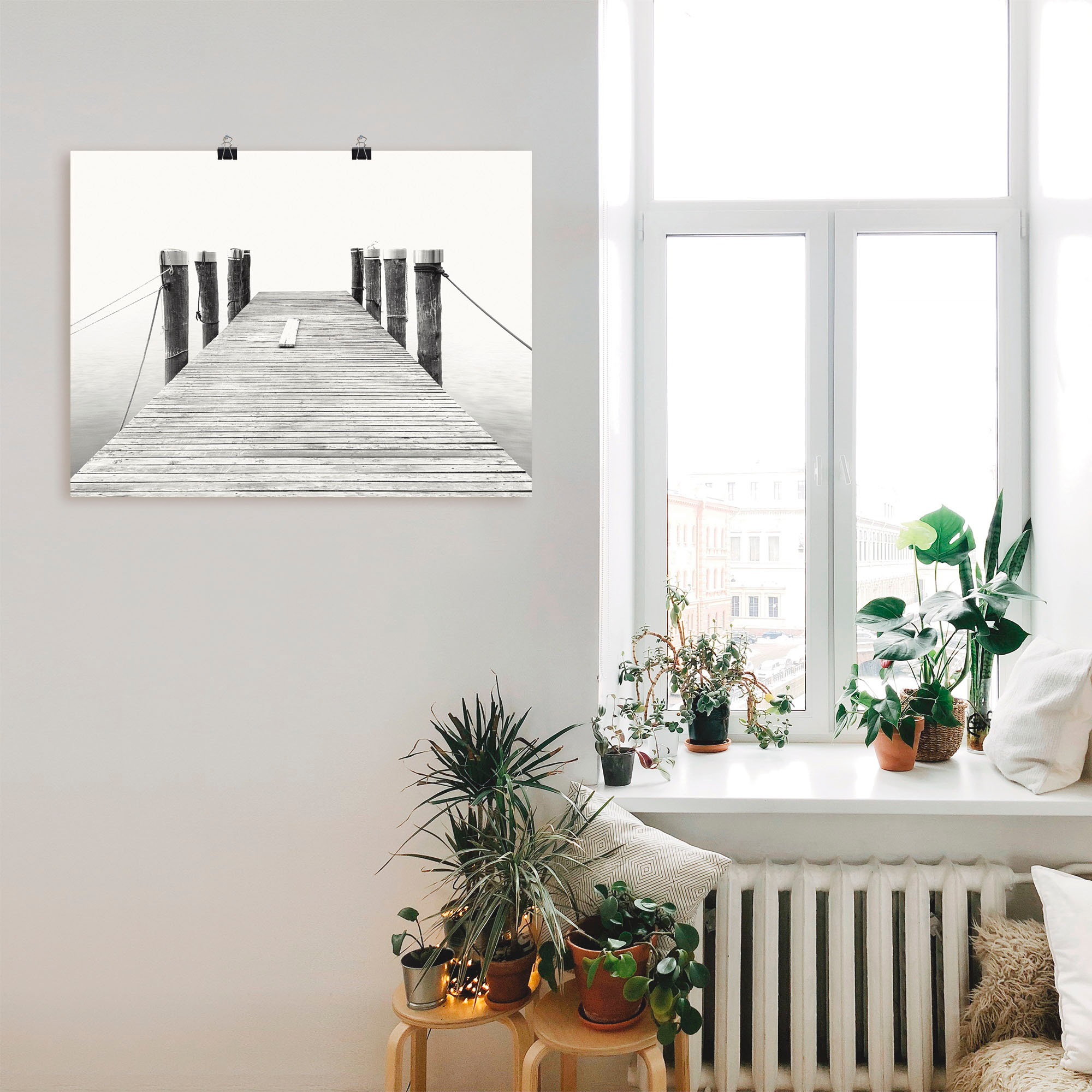 Artland Poster »Stille II«, Brücken, (1 St.), als Leinwandbild, Wandaufkleber oder Poster in versch. Größen