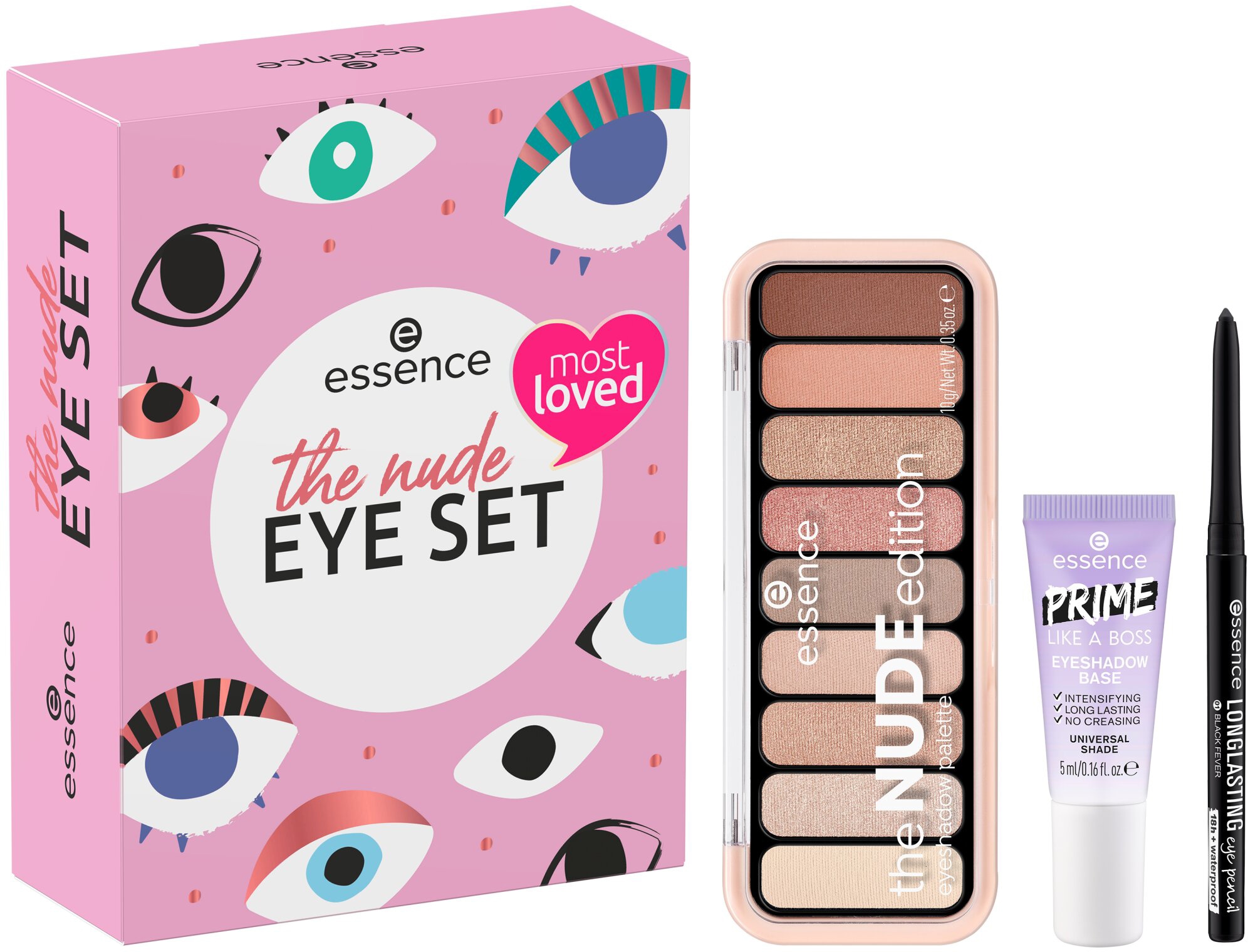 Essence Augen-Make-Up-Set »the nude eye set«, (Set, 3 tlg.),  Lidschattenpalette und Kajal, vegan online kaufen | UNIVERSAL