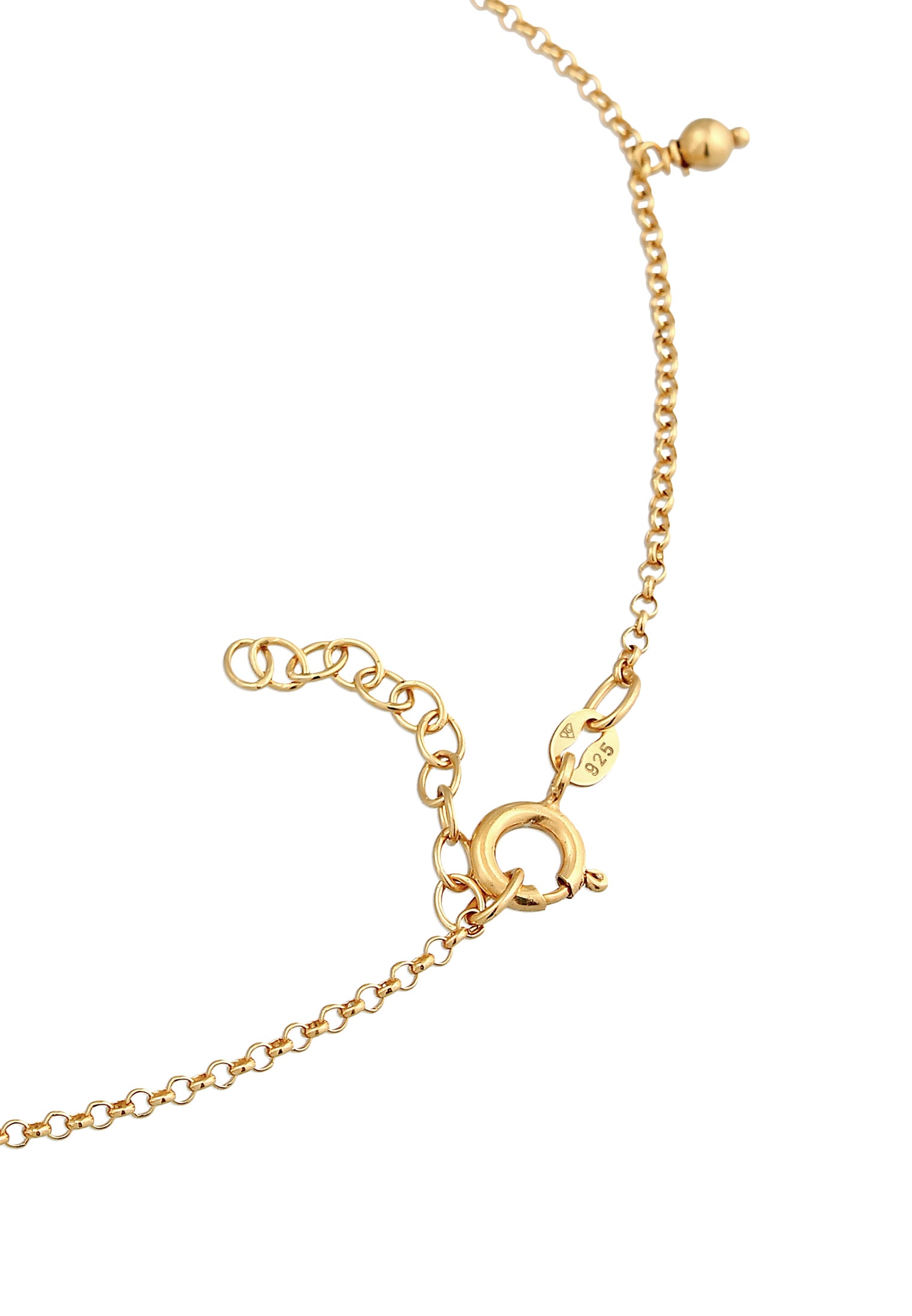 Elli Fußkette »Fußschmuck Plättchen Kugel Boho Style 925 Silber«