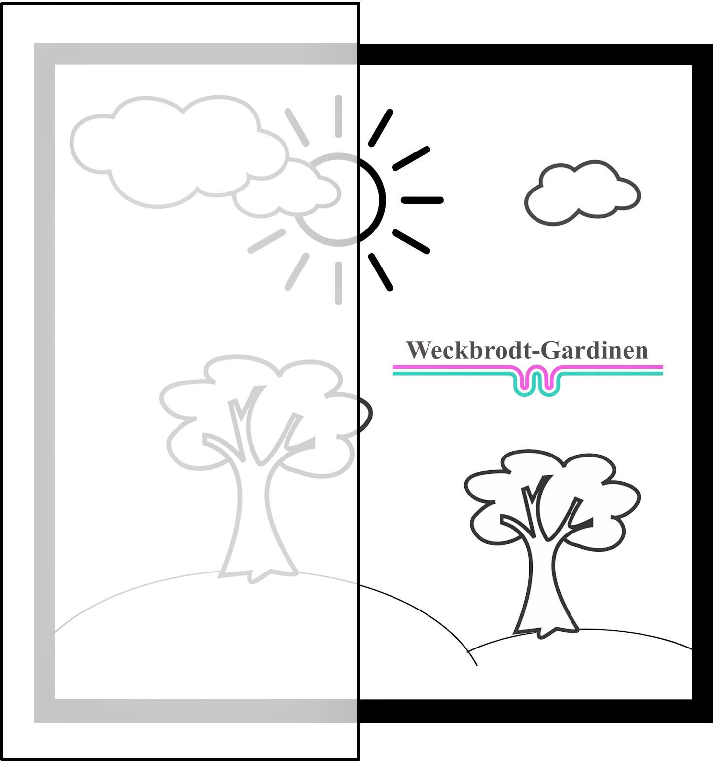Weckbrodt Gardine »Weimar«, (1 floraler Bordüre, / C-Bogenstore, kaufen Sockel online St.), gebogt