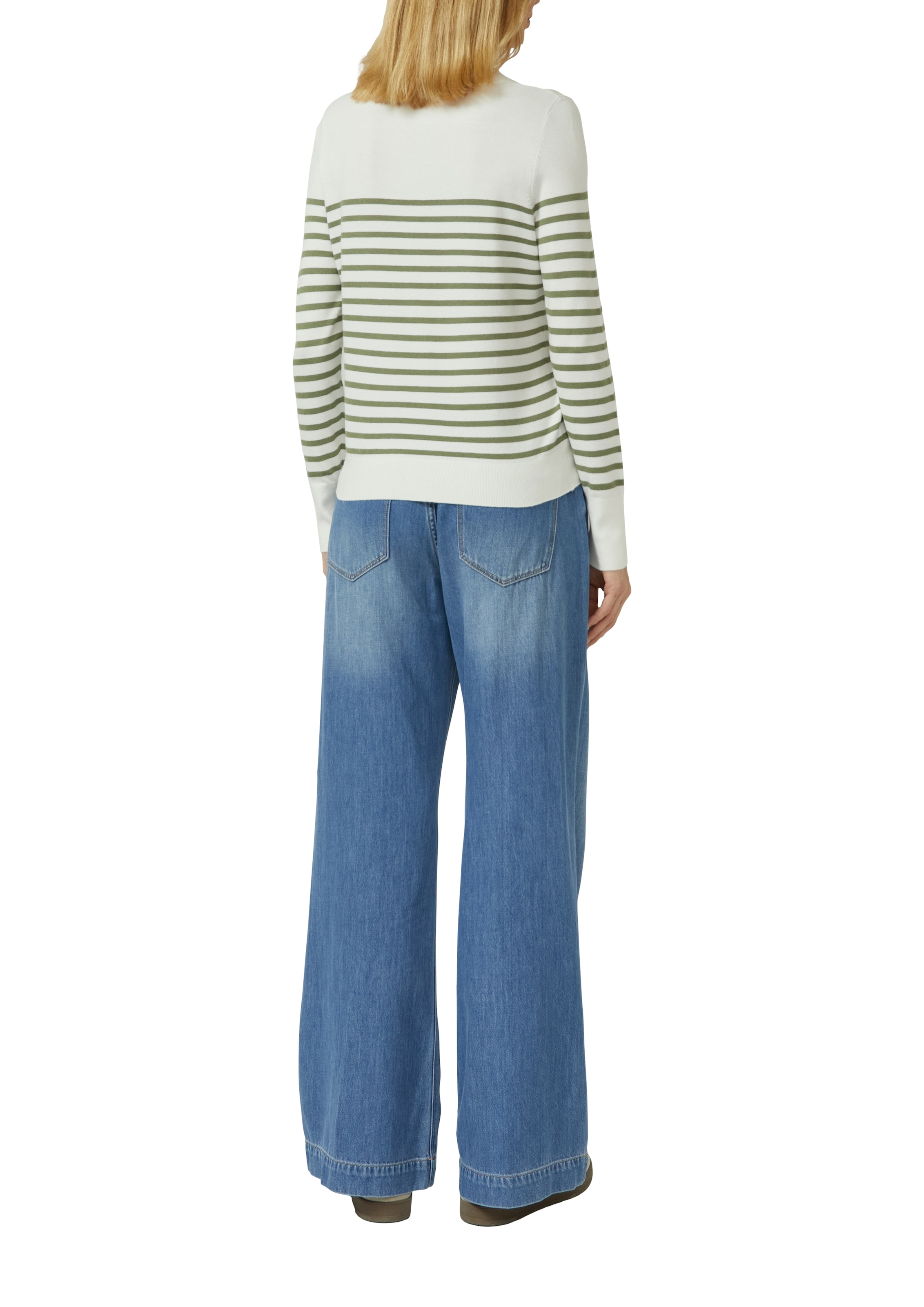 s.Oliver Rundhalspullover mit Streifenmuster