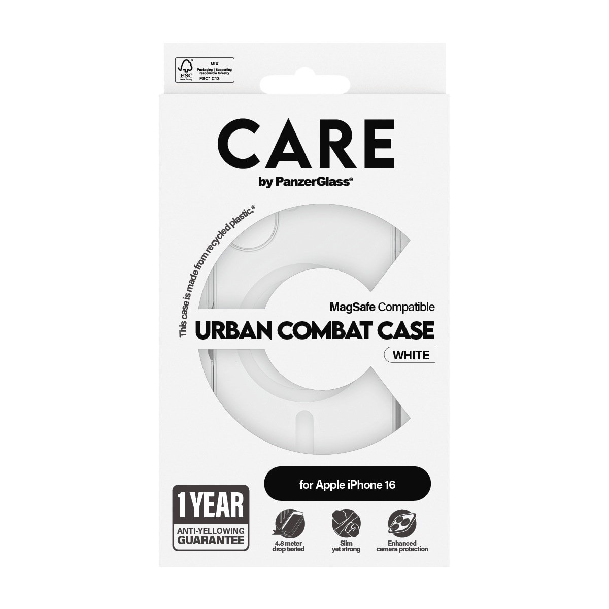 CARE by PanzerGlass Handyhülle »Urban Combat Case mit MagSafe für Apple iPhone 16« Backcover, Schutzhülle, Handyschutzhülle, Case, Schutzcase, stoßfest