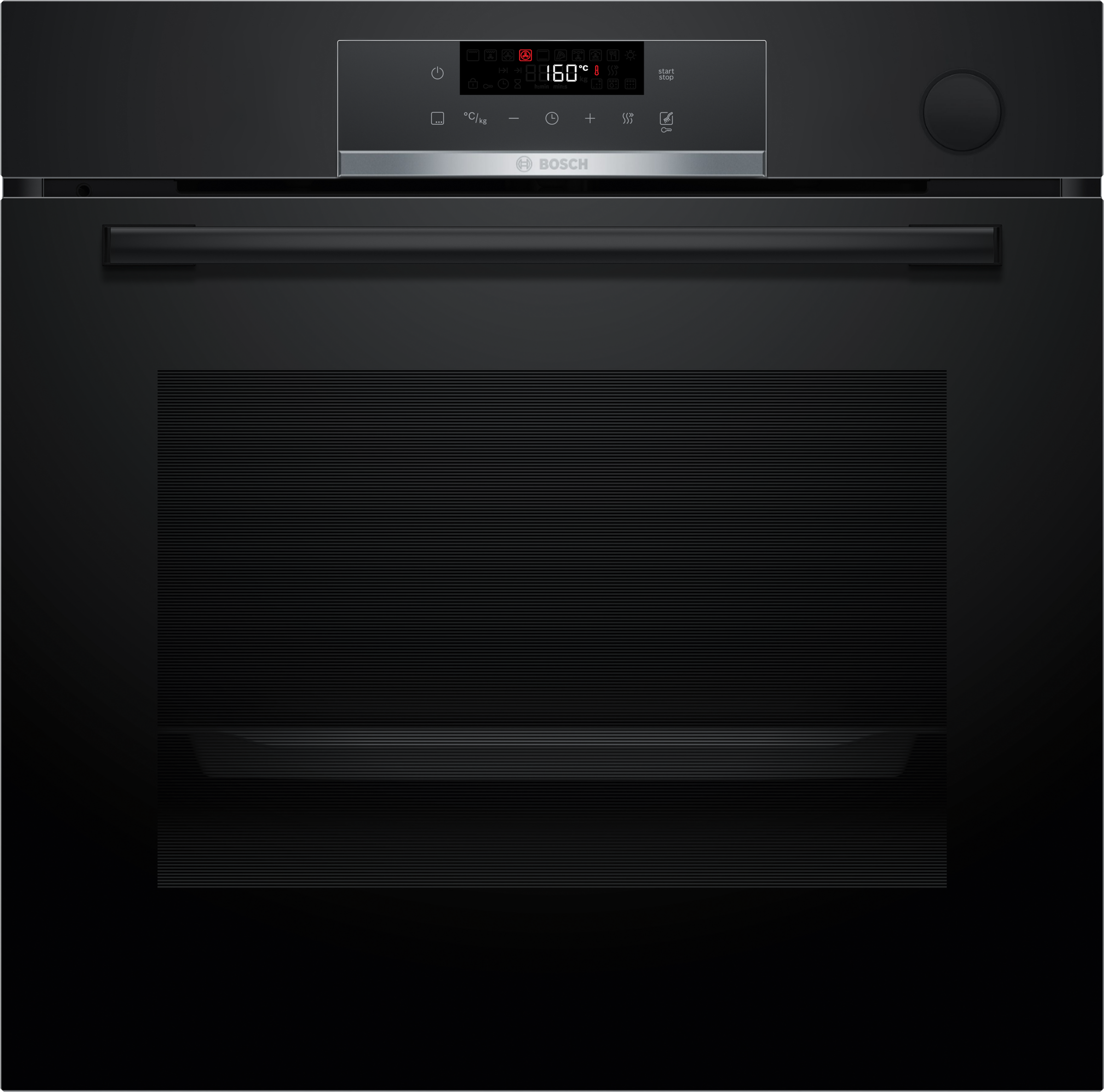 BOSCH Backofen Serie 4 "HRG532BB3" mit Teleskopauszug nachrüstbar Knusper-AirFry-Funktion & saftige Dampfunterstützung im Ofen