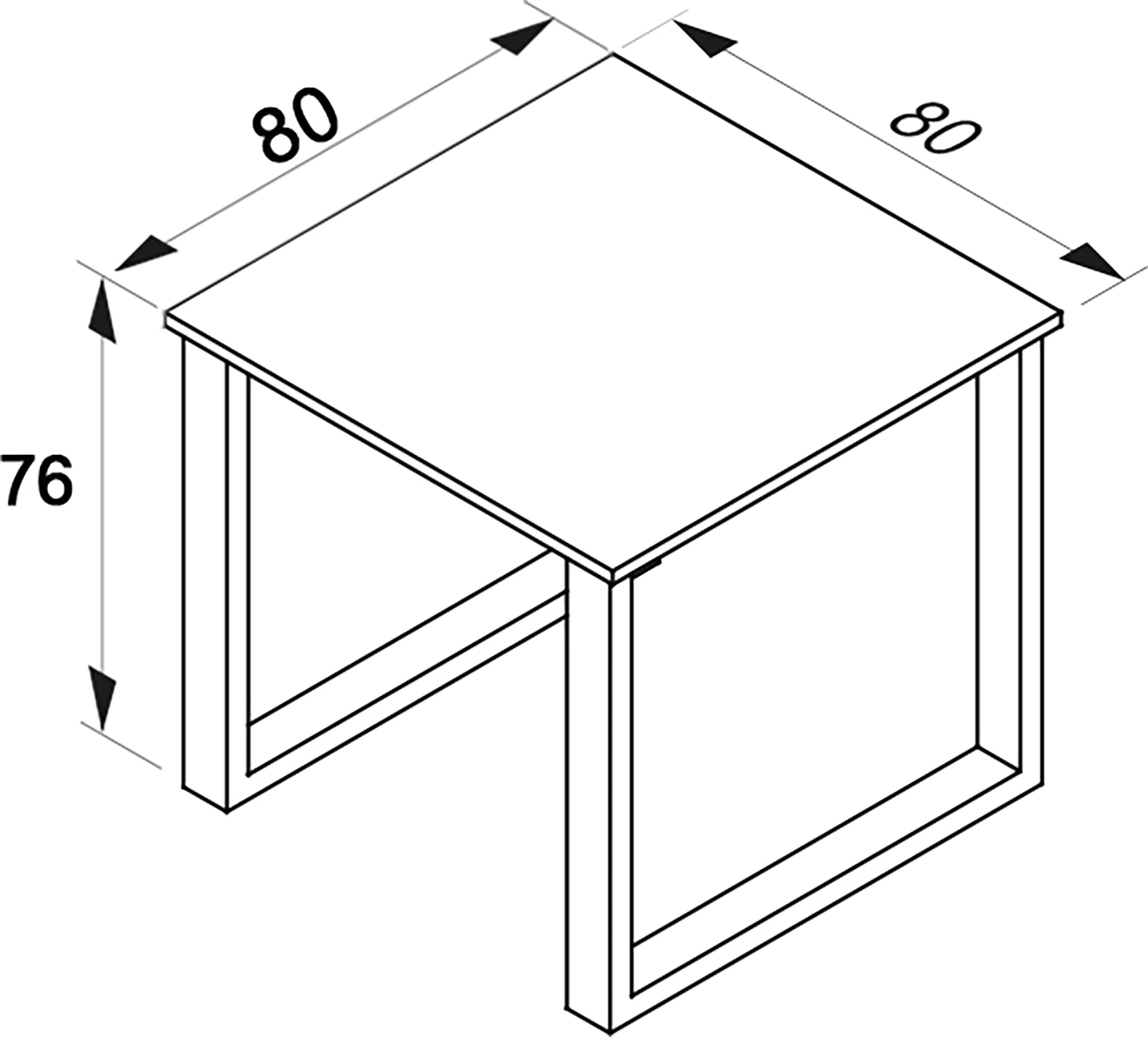 VCM Esstisch »Premium Holz Esstisch Küchentisch Xona U 80x80« 1 Stk. tlg.
