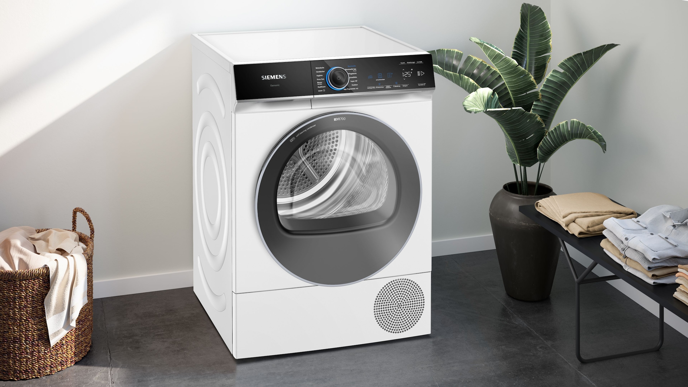 SIEMENS Wärmepumpentrockner »WQ45B2B40« iQ700 Selbstreinigender Kondensator, intelligentDry, autoDry, Home Connect