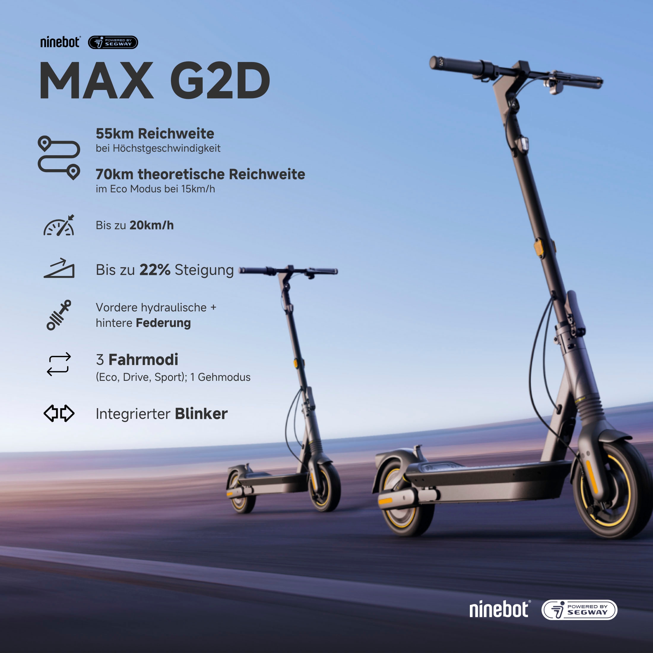 ninebot by Segway E-Scooter »KickScooter MAX G2 D«