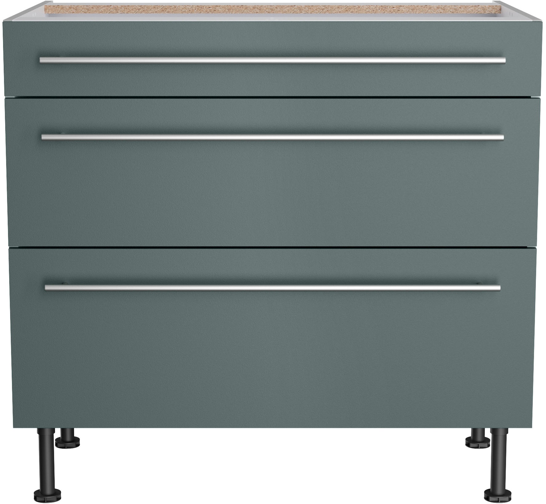 KOCHSTATION Unterschrank »KS-Bern2« Breite 90 cm, 1 Schubkasten, 2 Auszüge