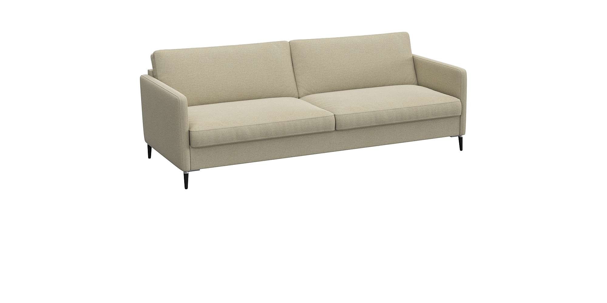 FLEXLUX 3-Sitzer »Fiore, super Sitzkomfort durch Kaltschaum im Sitz« schmale Armlehnen, Füße Alu+schwarz