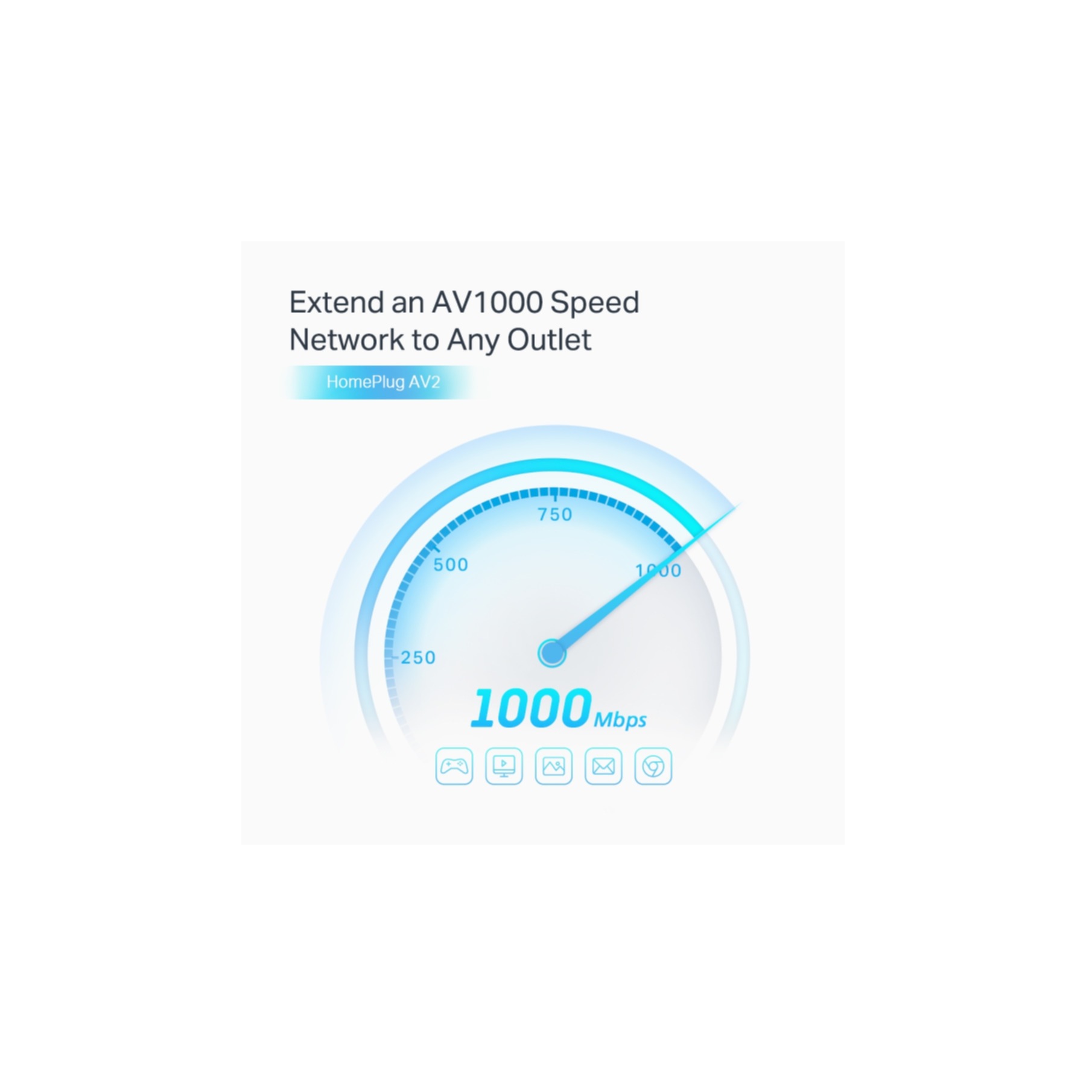 TP-Link Netzwerk-Adapter »AV1000 2-Port Gigabit Powerline Adapter mit Steckdose«