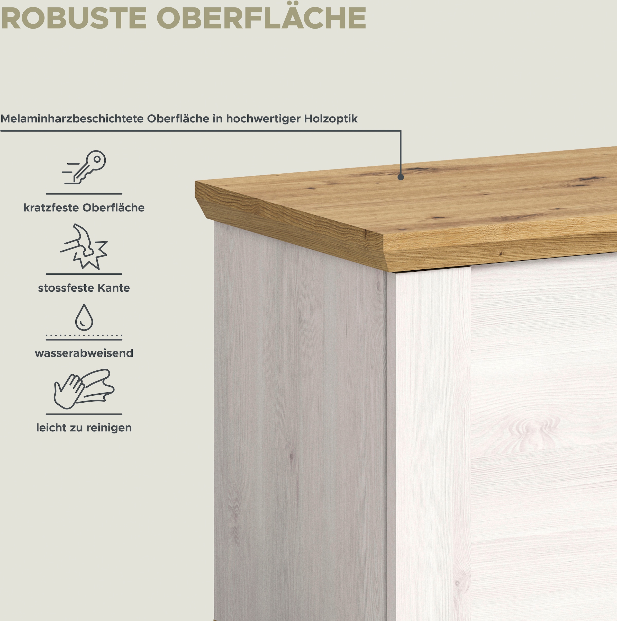 Home affaire Sitzbank »COSENZA, TOPSELLER!, Breite 80 cm, 1 Klappe, 2 Einlegeböden, 2-farbig«, in Landhausoptik, Bank, Schuhbank, Garderobenbank, Dielenbank
