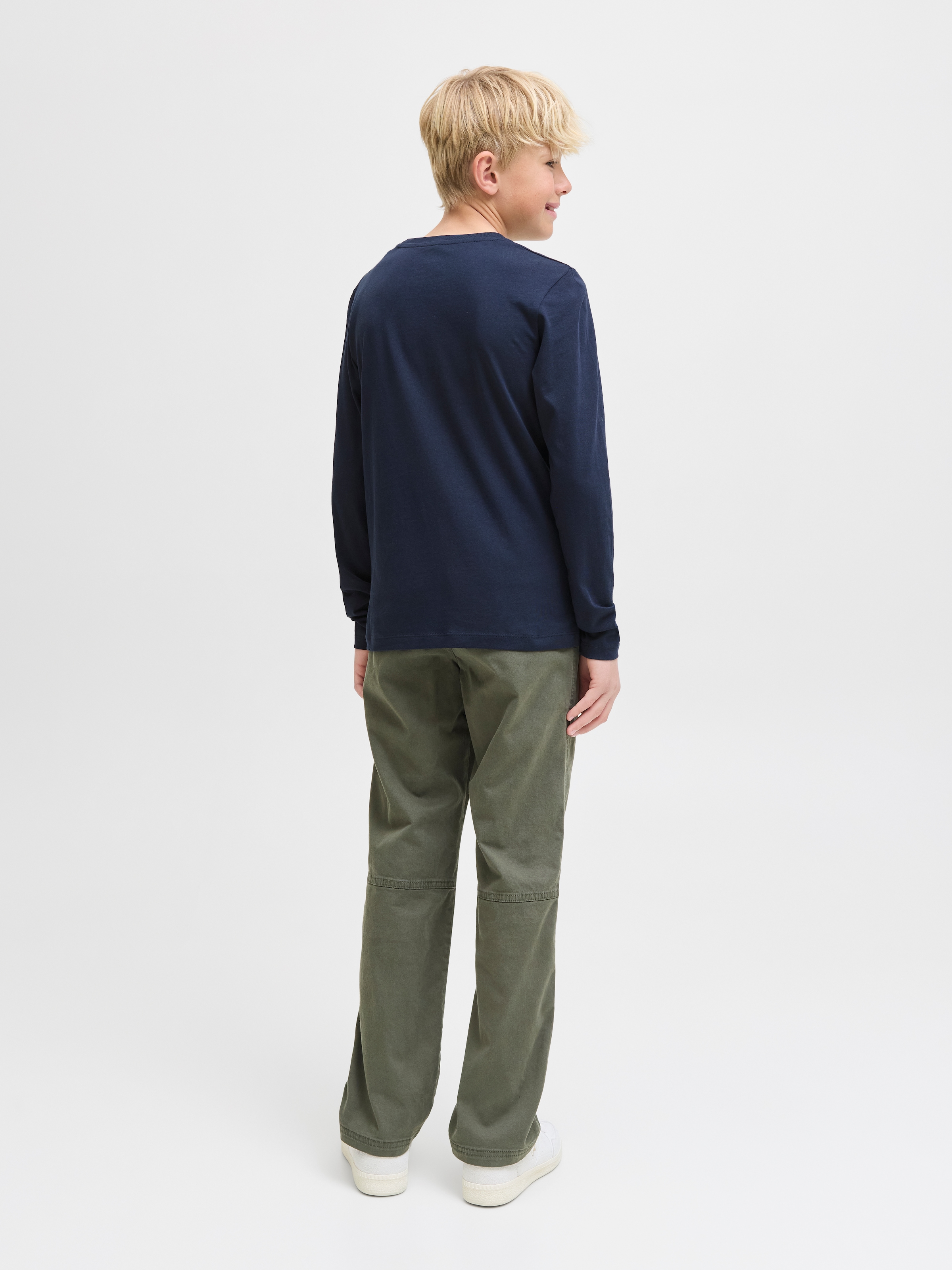 Jack & Jones Junior Langarmshirt »JJELOGO TEE LS O-NEC 2 COL AW25 NOOS JNR«