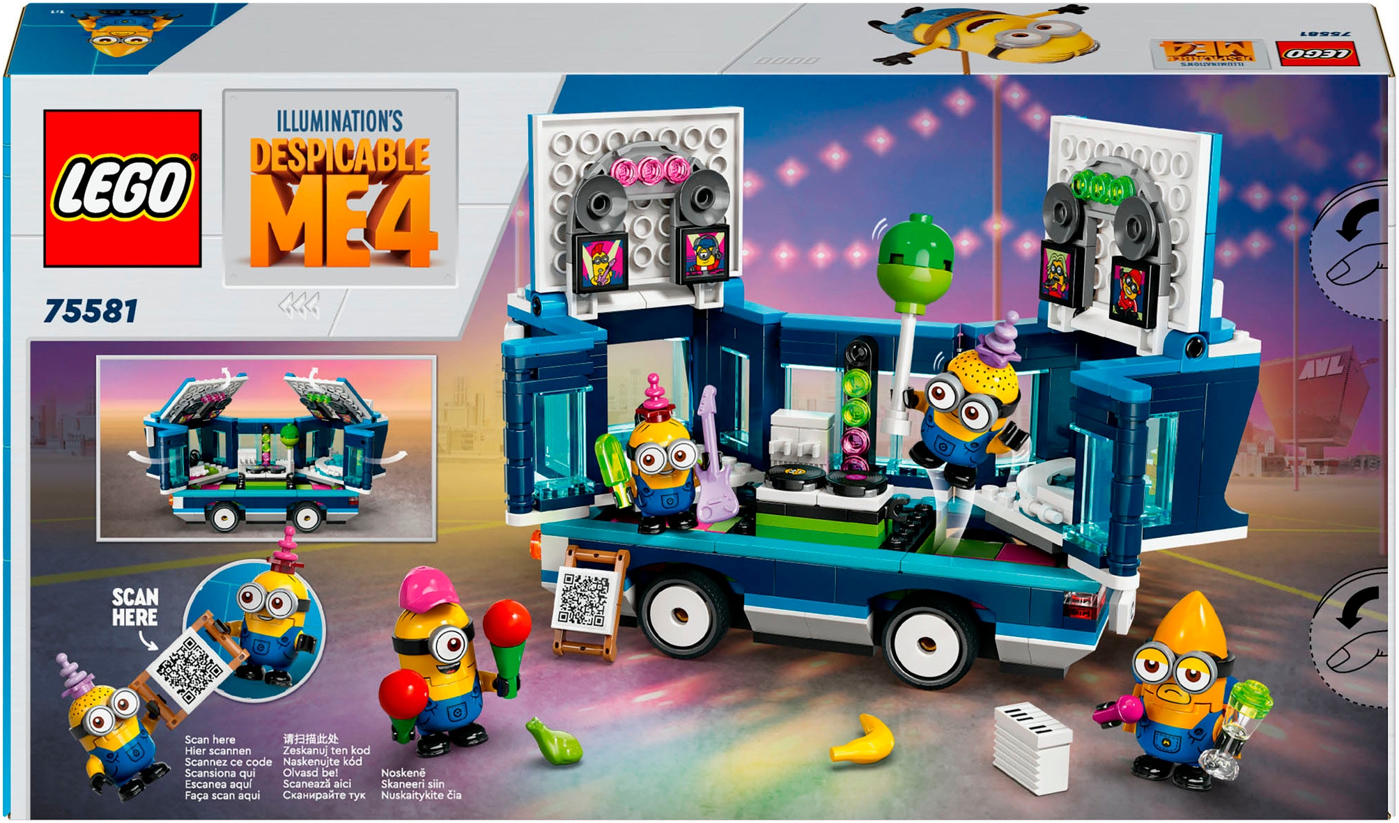 LEGO® Konstruktionsspielsteine »Minions und der Party Bus (75581), LEGO Despicable Me«, (379 St.), Made in Europe