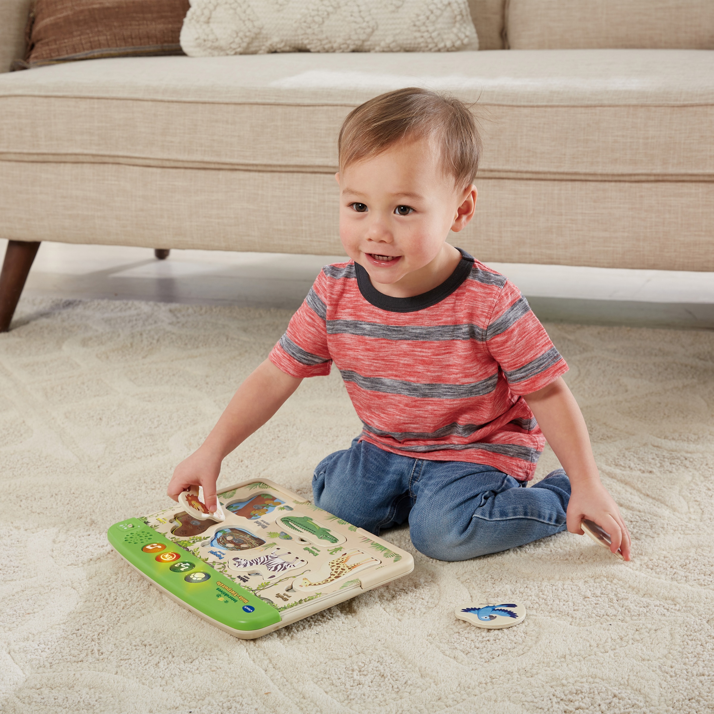 Vtech® Steckpuzzle »VTechBaby, Interaktives Holz-Tierpuzzle«, mit Soundeffekten; FSC®- schützt Wald - weltweit