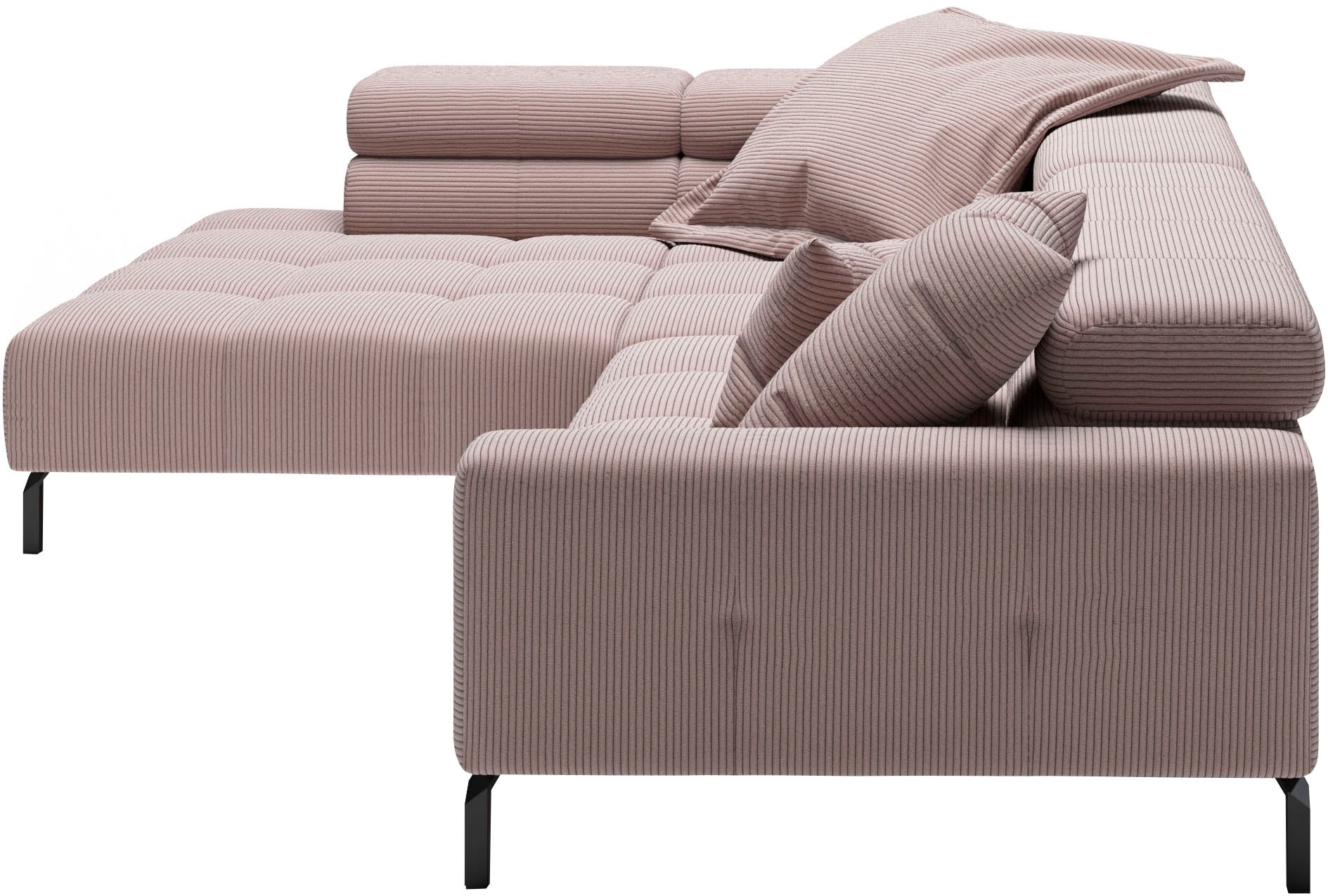 Places of Style Ecksofa »Claya, L-Form, incl. Kopfteilverstellung, Breite 311 cm«, wahlweise elektrischer Sitzvorzug