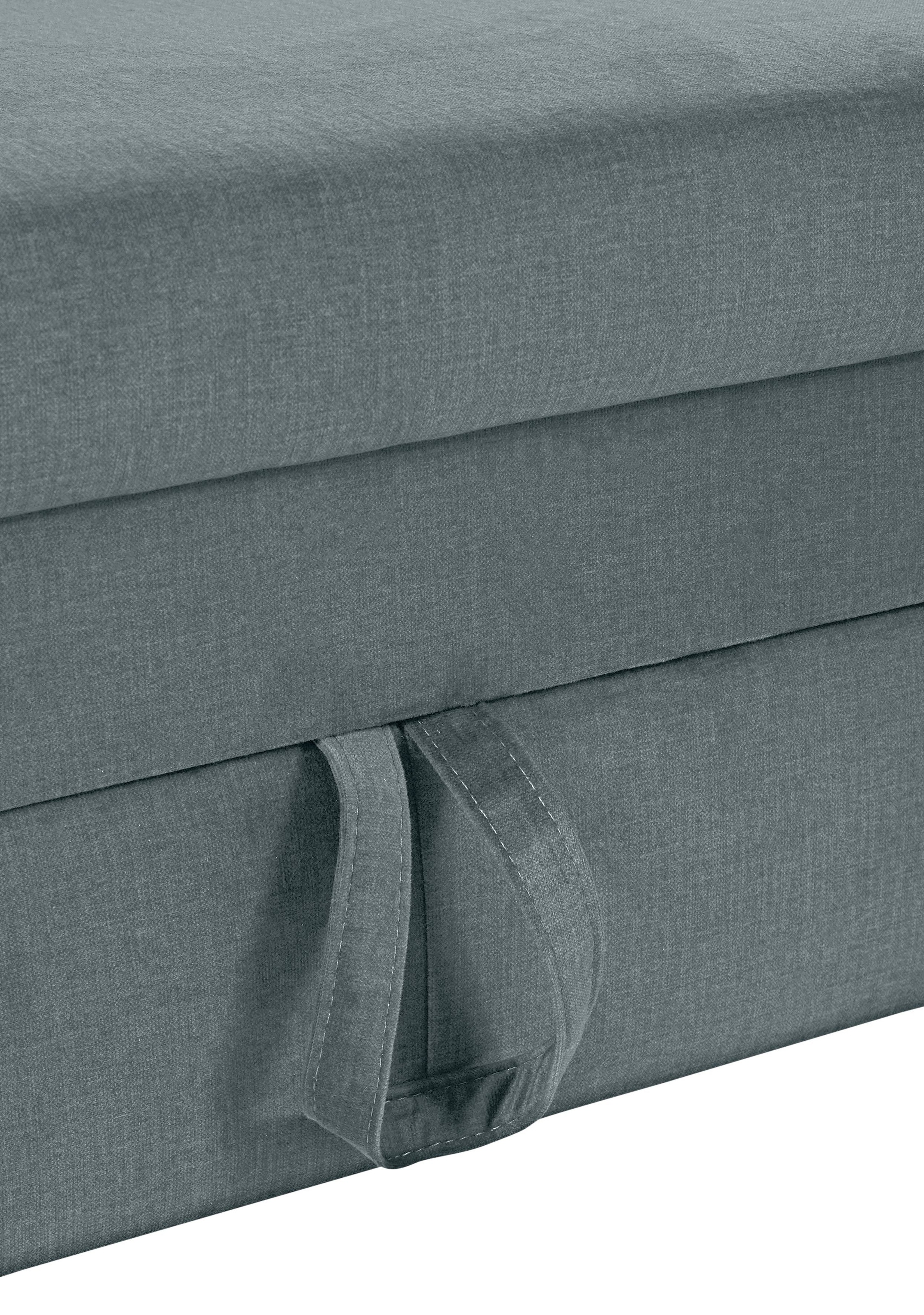 COTTA Polstergarnitur »Morven L-Form«, (Set), Set bestehend aus: Ecksofa mit Kopfteilverstellung & Hocker