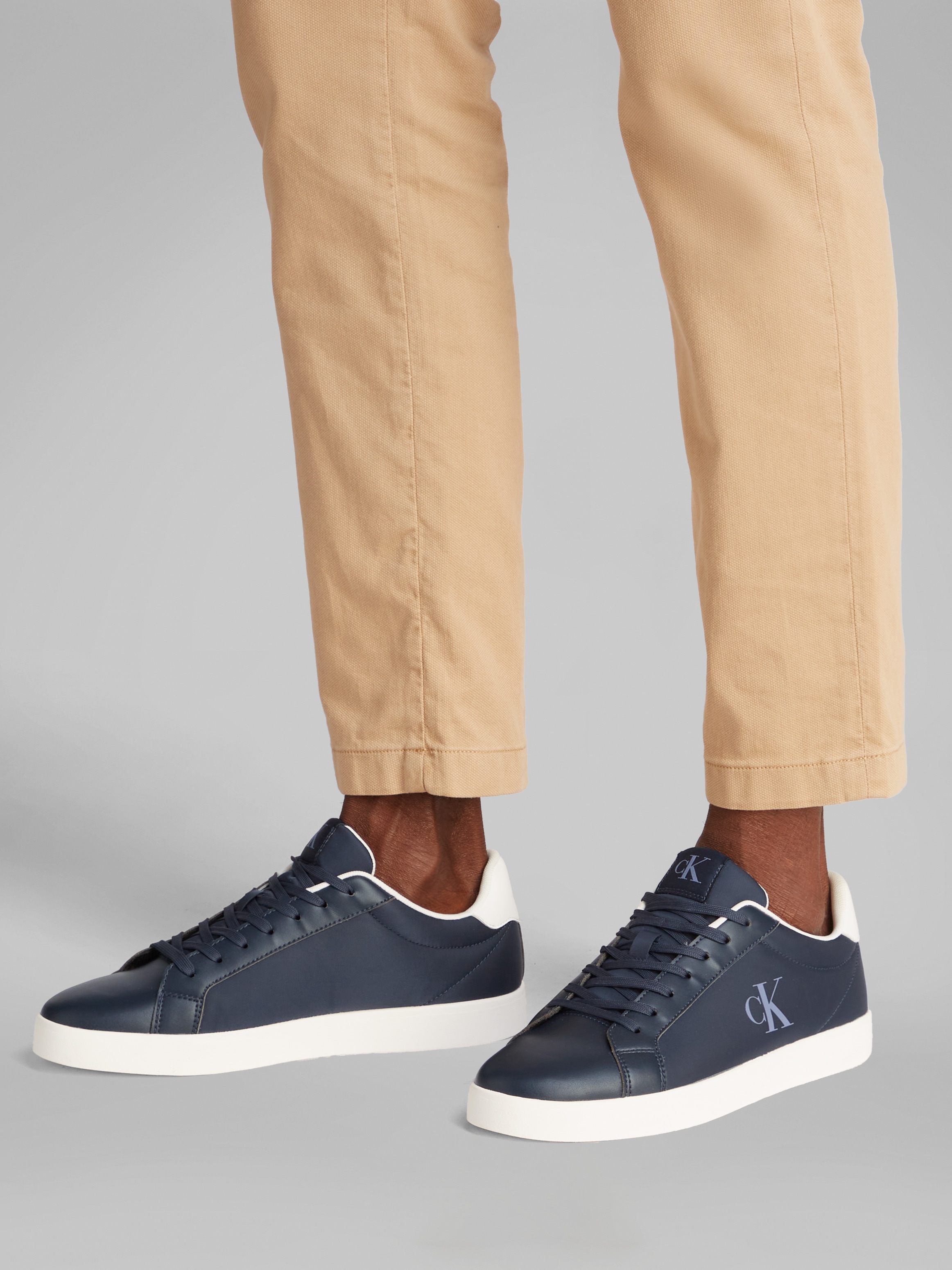 Calvin Klein Jeans Plateausneaker »3 CUPSOLE PU«, Freizeitschuh, Halbschuh, Schnürschuh mit gepolstertem Schaftrand