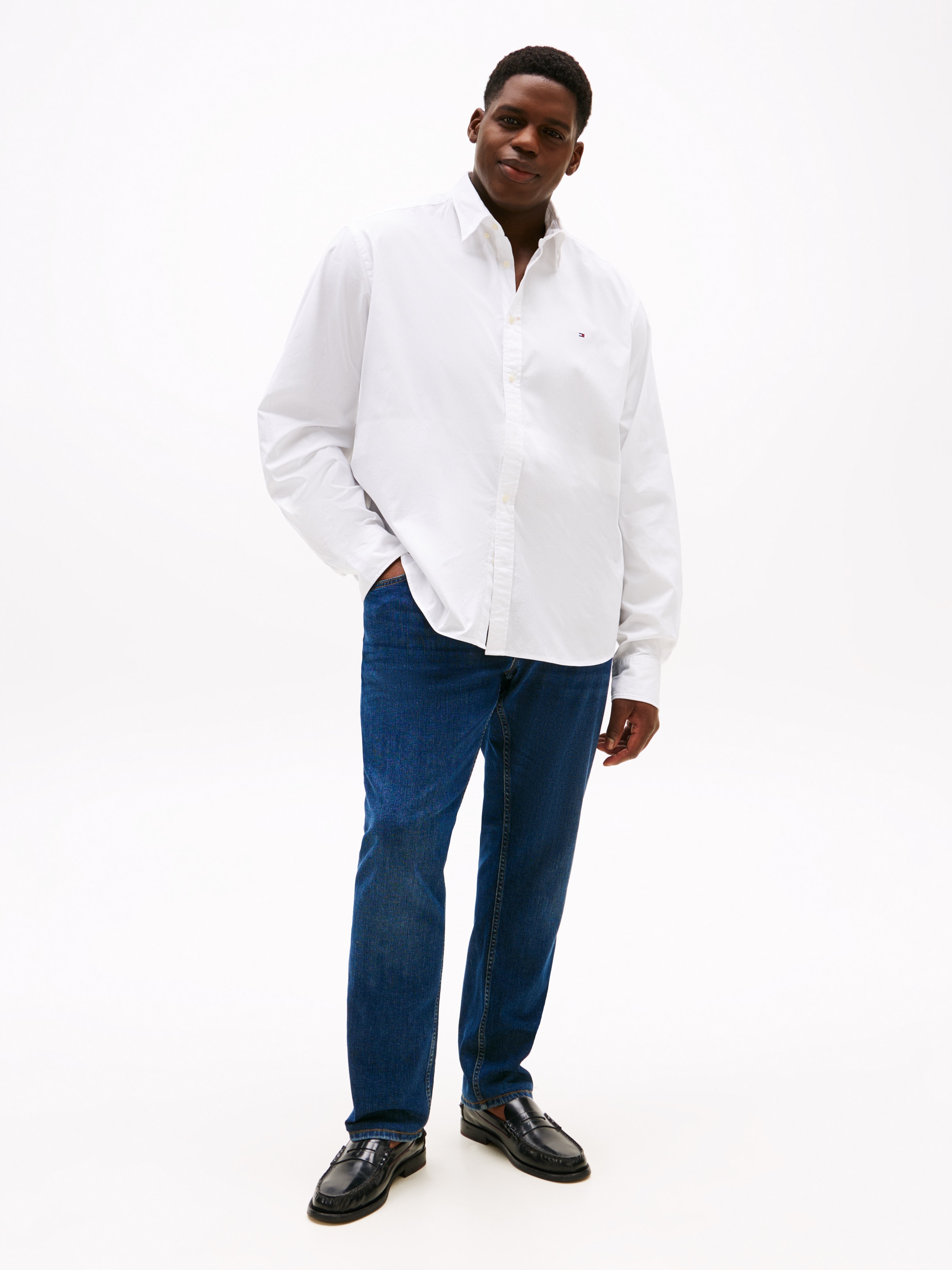 Tommy Hilfiger Big & Tall Langarmhemd »BT-FLEX POPLIN SOLID RF SHIRT-B«, Große Größen