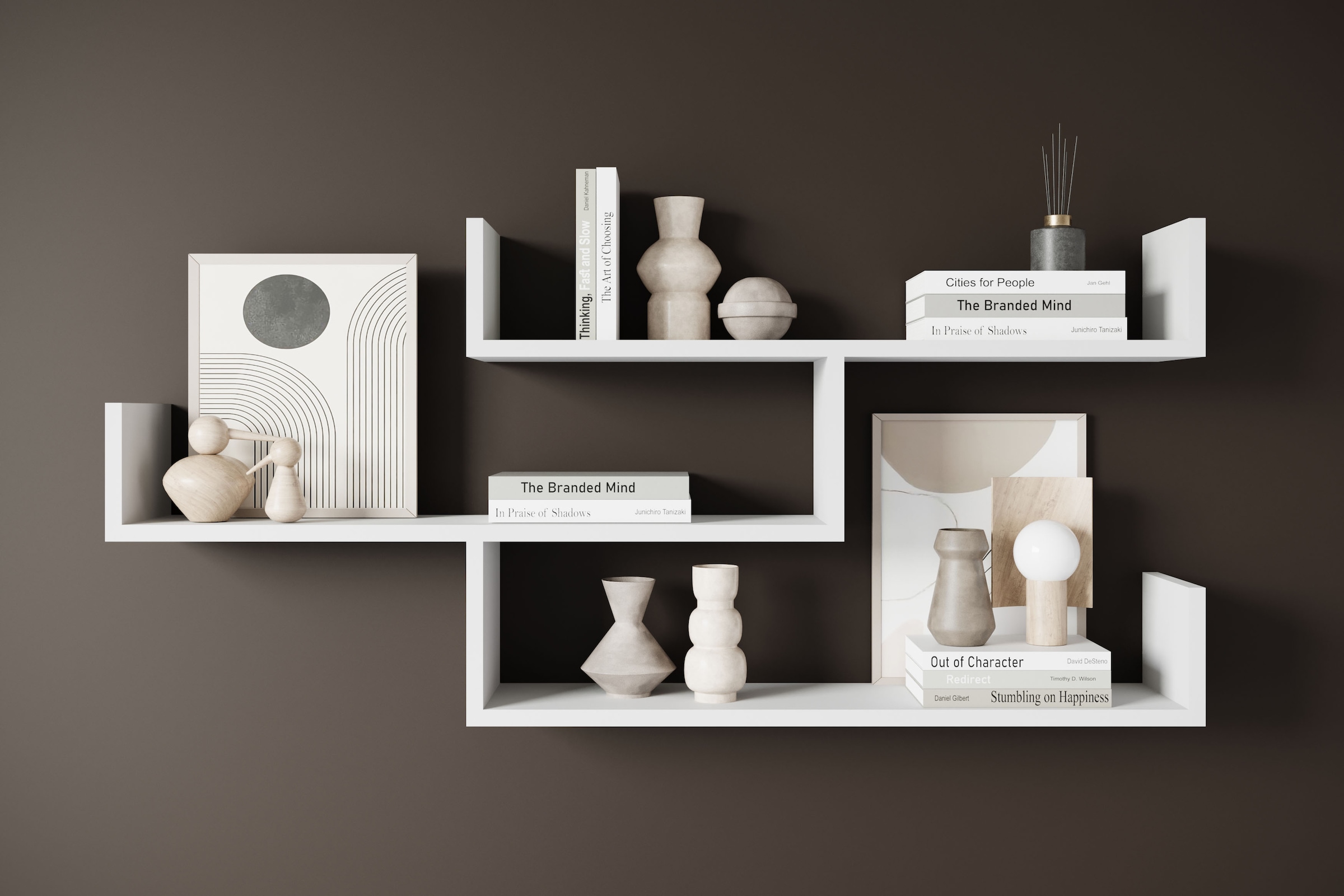 Home affaire Wandboard "Wandregal Trio" 1 Stk. tlg. Hängeregal mit 3 Ablageflächen, modernes Design, variabel einsetzbar