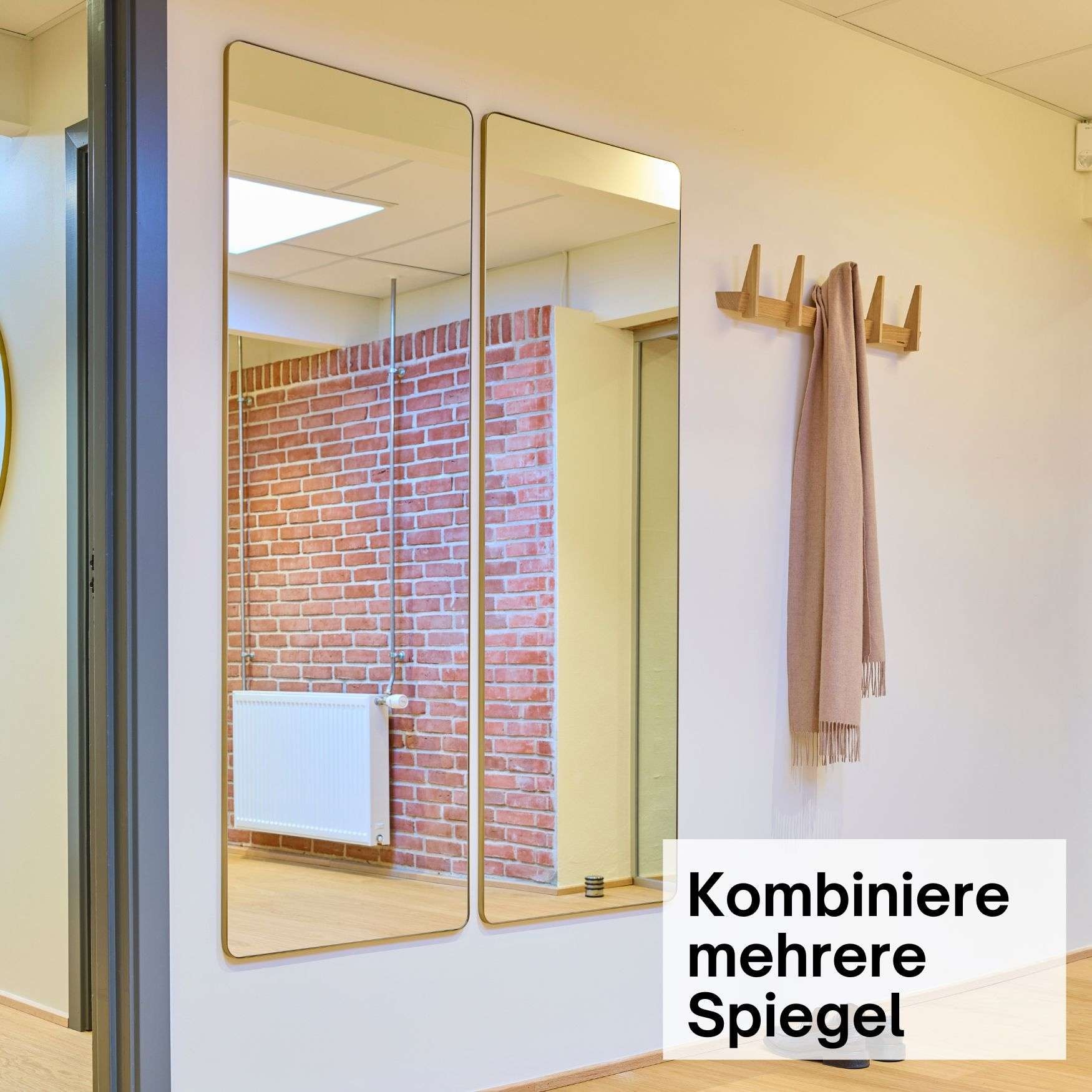 Loevschall Spiegel »Refine, Wandspiegel für alle Raumtypen, Stilvoller Rahmen,«, Spiegel für Schlafzimmer, Wohnzimmer, Garderobe, Flur und Badezimmer