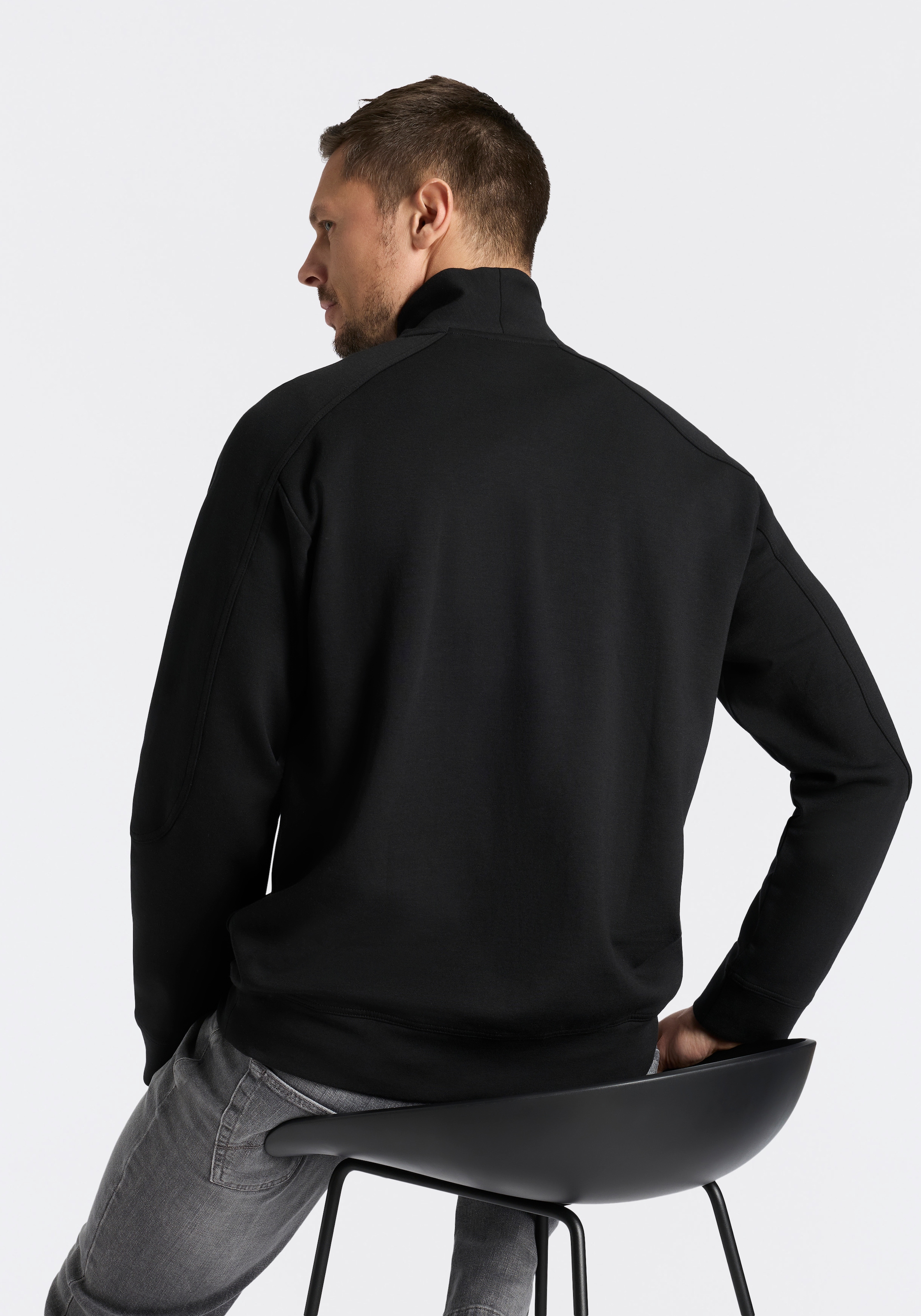 HUGO Underwear Sweatshirt , Troyerkragen mit Reißverschluss
