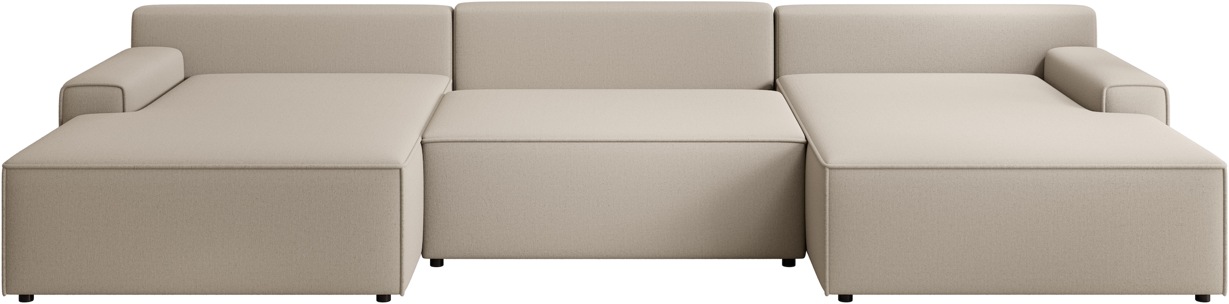 TRENDMANUFAKTUR Wohnlandschaft »Challenge, Schlafsofa mit Bettkasten, Couch in U-Form, Breite 333 cm«, XXL Sofa mit Bettkasten & Schlaffunktion, auch in trendigem Cordstoff