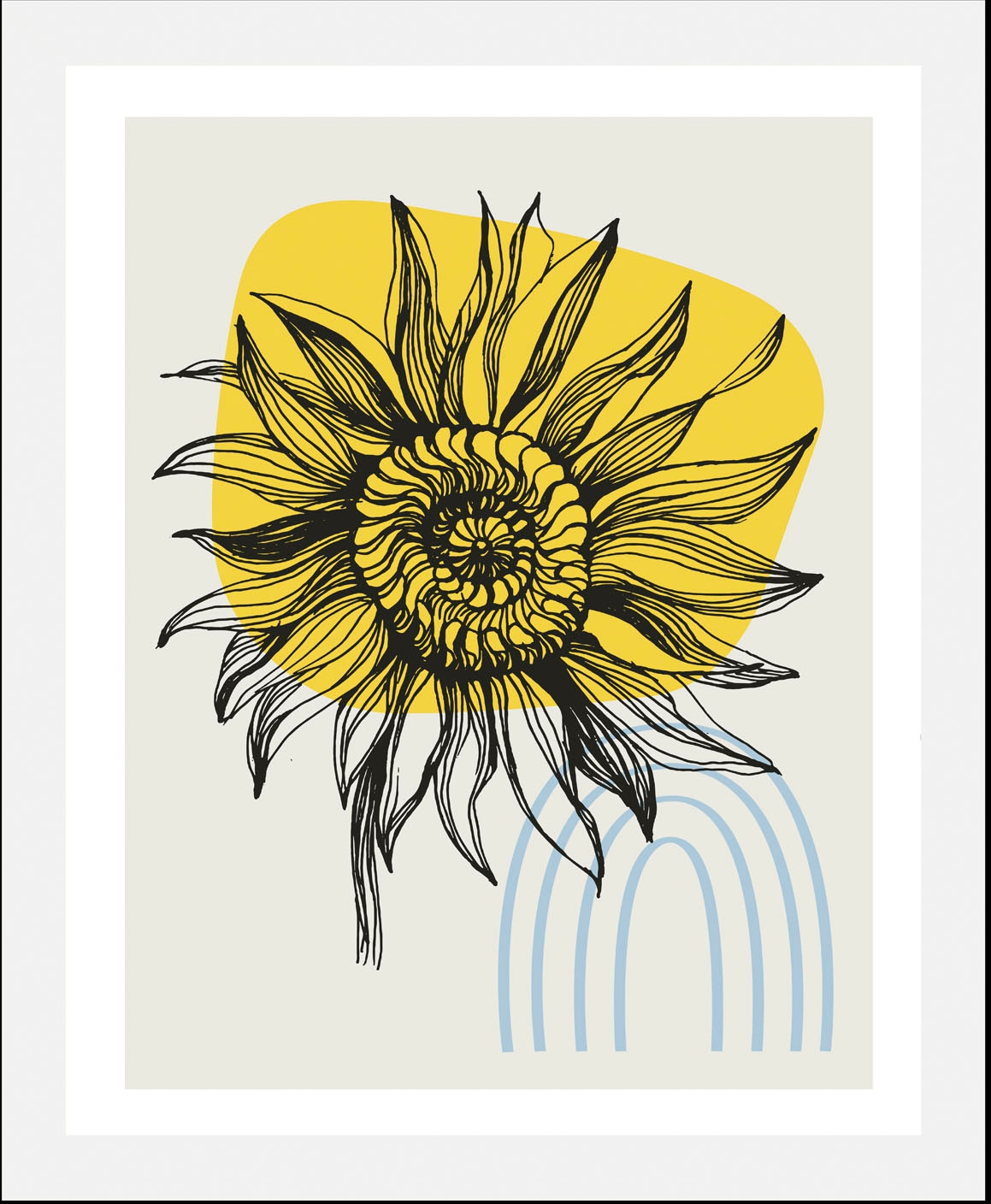 queence Bild »Sunny« Abstrakt | Blumen | Figuren | Kunst | Pflanzen | Pflanzenbilder 1 Stk. tlg. gerahmt