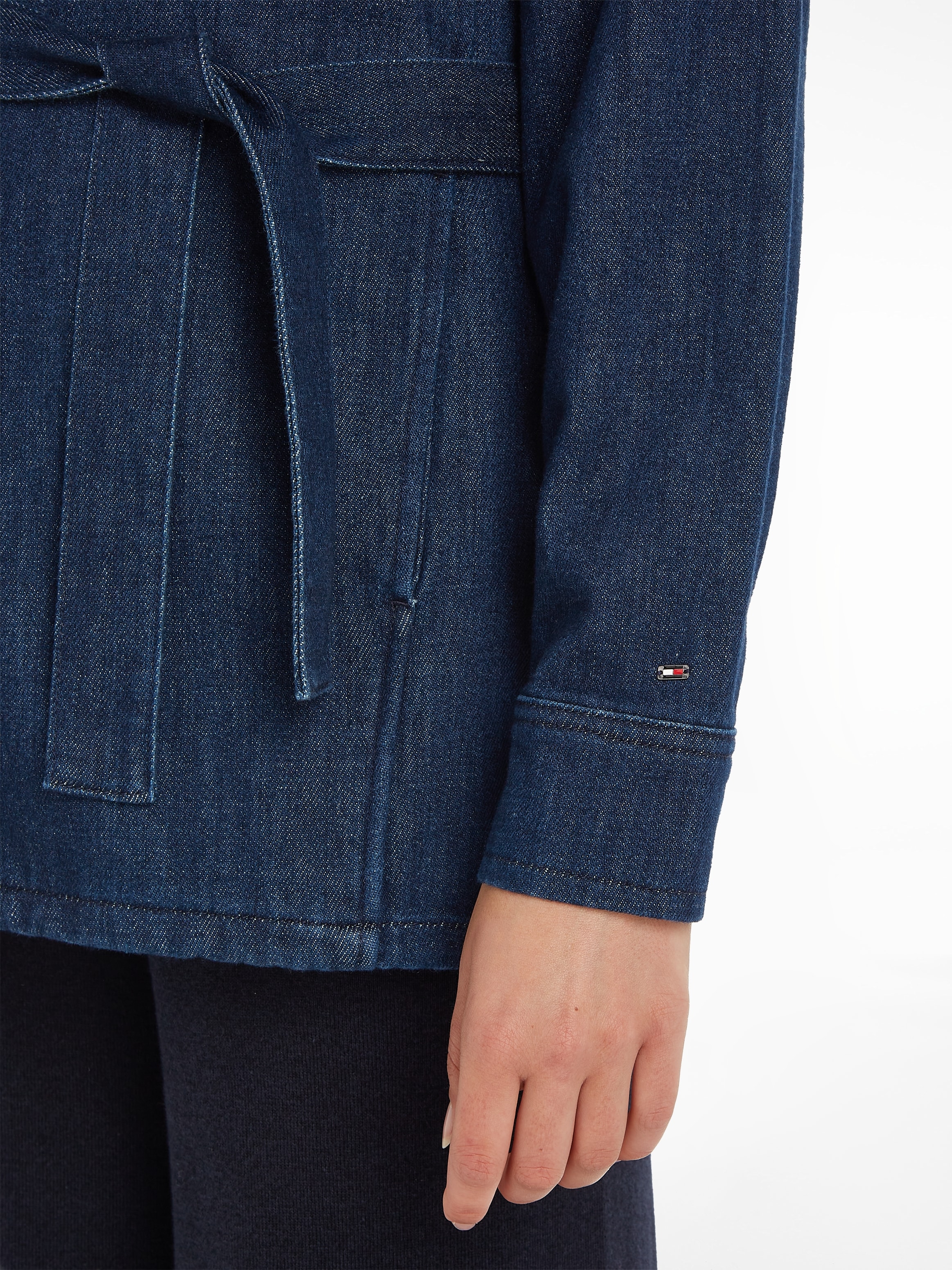 Tommy Hilfiger Jeansjacke »DNM BELTED JACKET NALA«, mit Bindegürtel