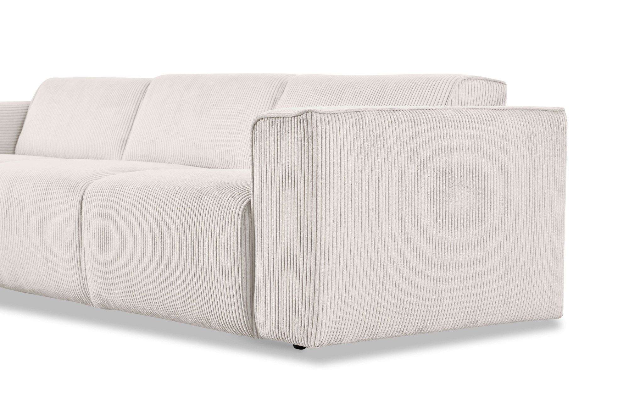 andas Ecksofa »Noord«, L-Form, mit Kedernaht, Breite 281 cm, Cord, Struktur, Webstoff