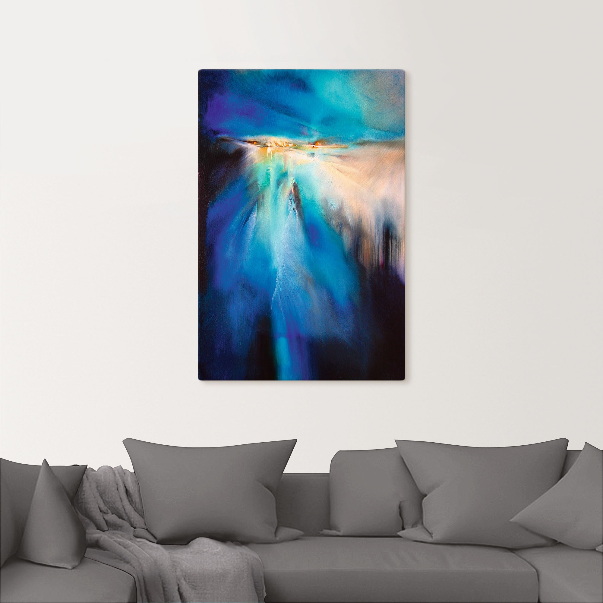 Artland Leinwandbild »Winterabend II«, Gegenstandslos, (1 St.), auf Keilrahmen gespannt