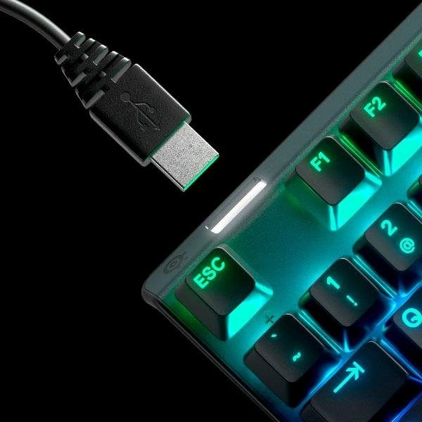 SteelSeries Gaming-Tastatur »Apex Pro Mechanical«, (Smart-Display-Makrotasten-Handgelenkauflage-Multimedia-Tasten-USB-Durchschleife-Anpassbare OmniPoint-Schalter)