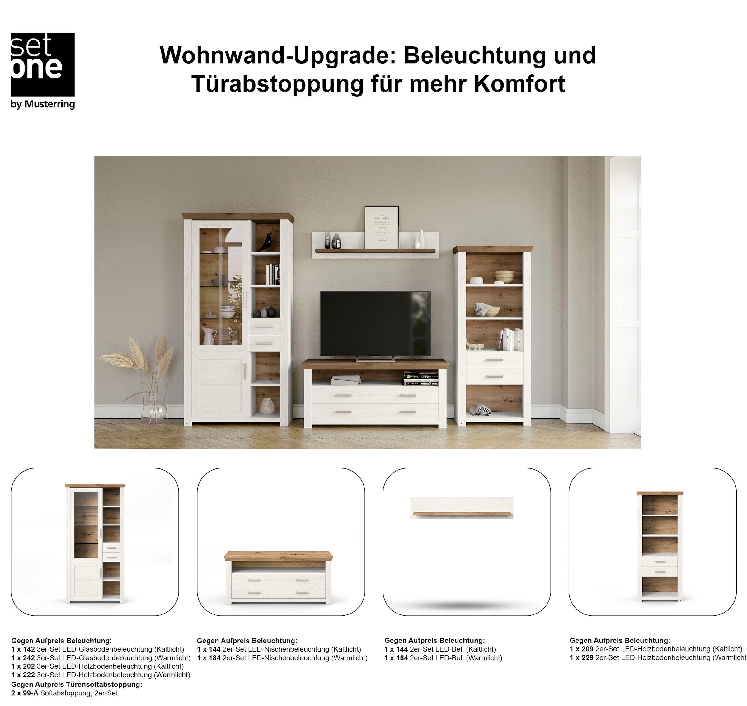 set one by Musterring Wohnwand »York« 4 Stk. tlg.