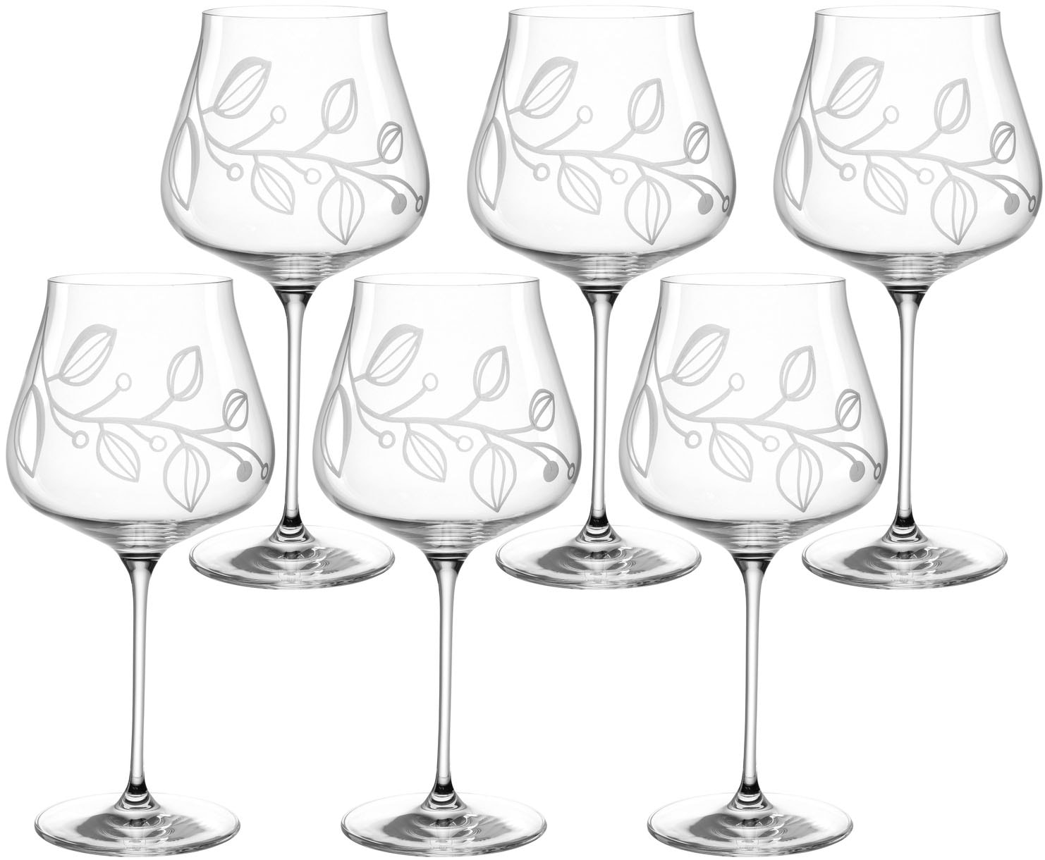 Rotweinglas »BOCCIO«, (Set, 6 tlg.), 770 ml, 6-teilig