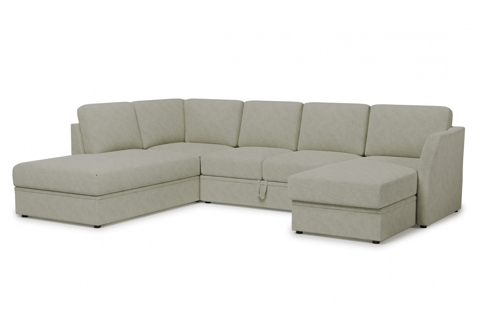 Home affaire Wohnlandschaft »Lavars Schlafsofa« mit Bettfunktion und Stauraum, in zwei verschiedenen Bezugsqualitäten