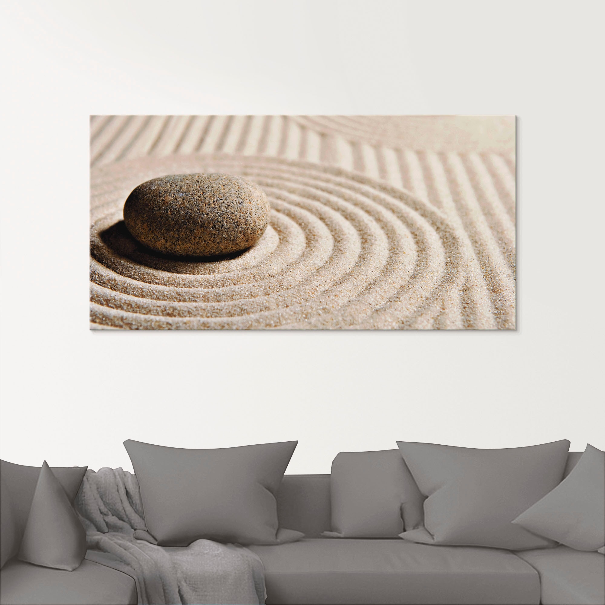 Artland Glasbild »Mini Zen Garten - Sand«, Zen, (1 St.), in verschiedenen Größen