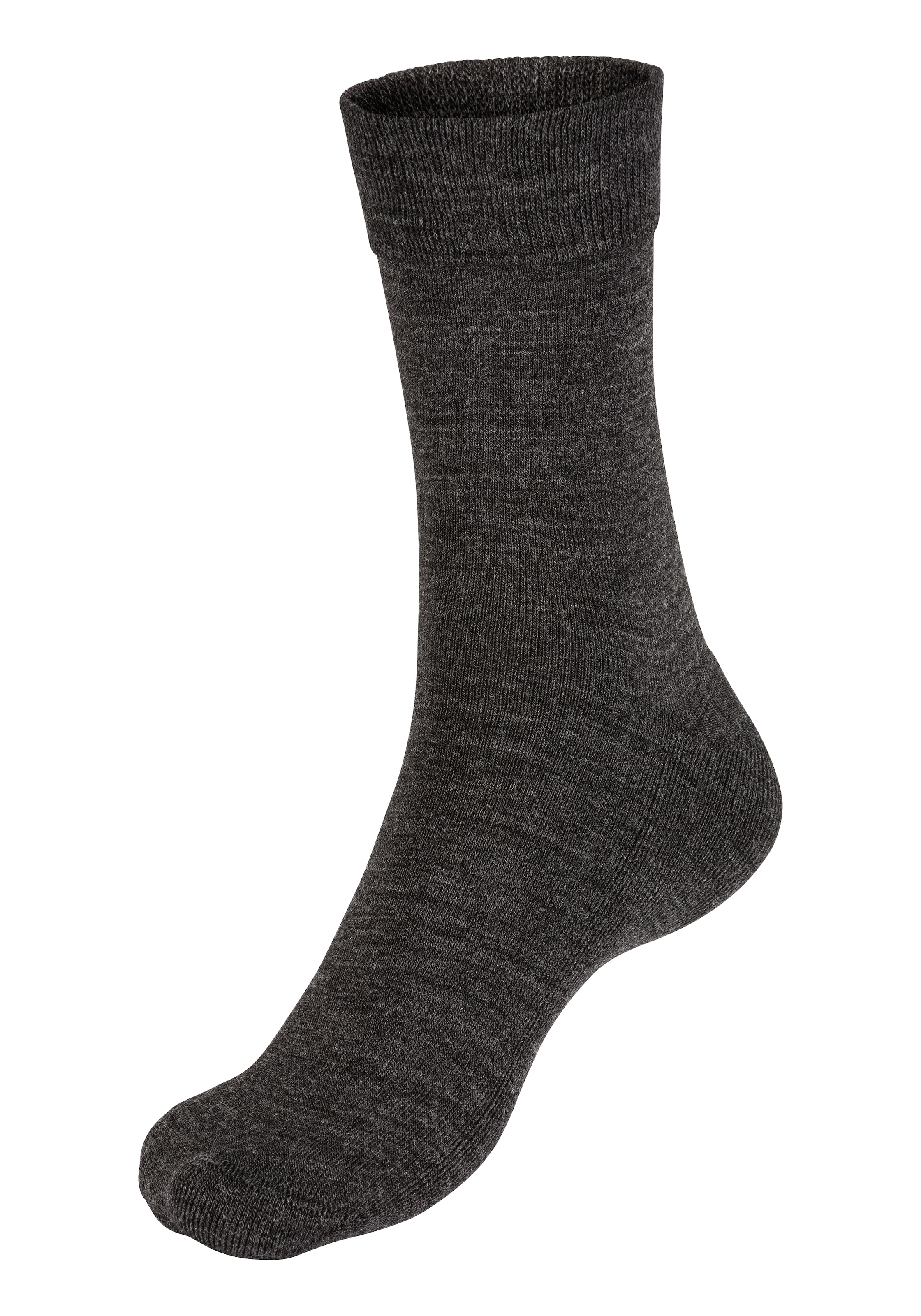 Apollo Basicsocken, (3er Pack), mit Stickerei und weichen Merinowoll-Anteil