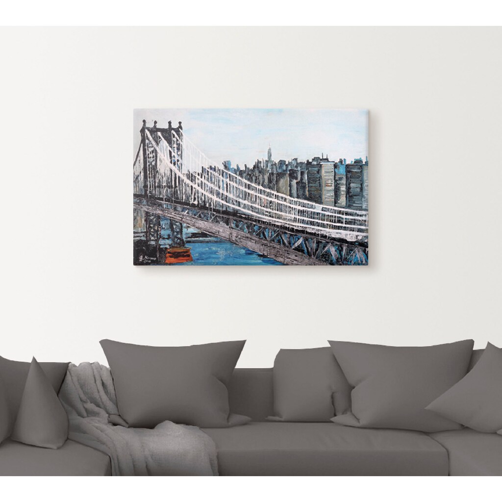 Artland Leinwandbild »New York Brooklyn Bridge«, Amerika, (1 St.)