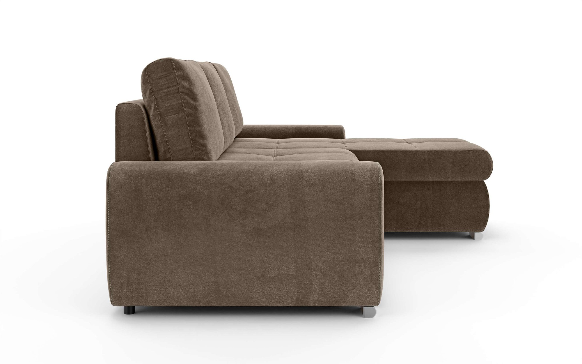 INOSIGN Ecksofa »HAVERHILL Schlafsofa mit Bettkasten, Maße B/H/T: 237/89/166 cm«, L-Form mit Recamiere links oder rechts bestellbar, Wellenunterfederung