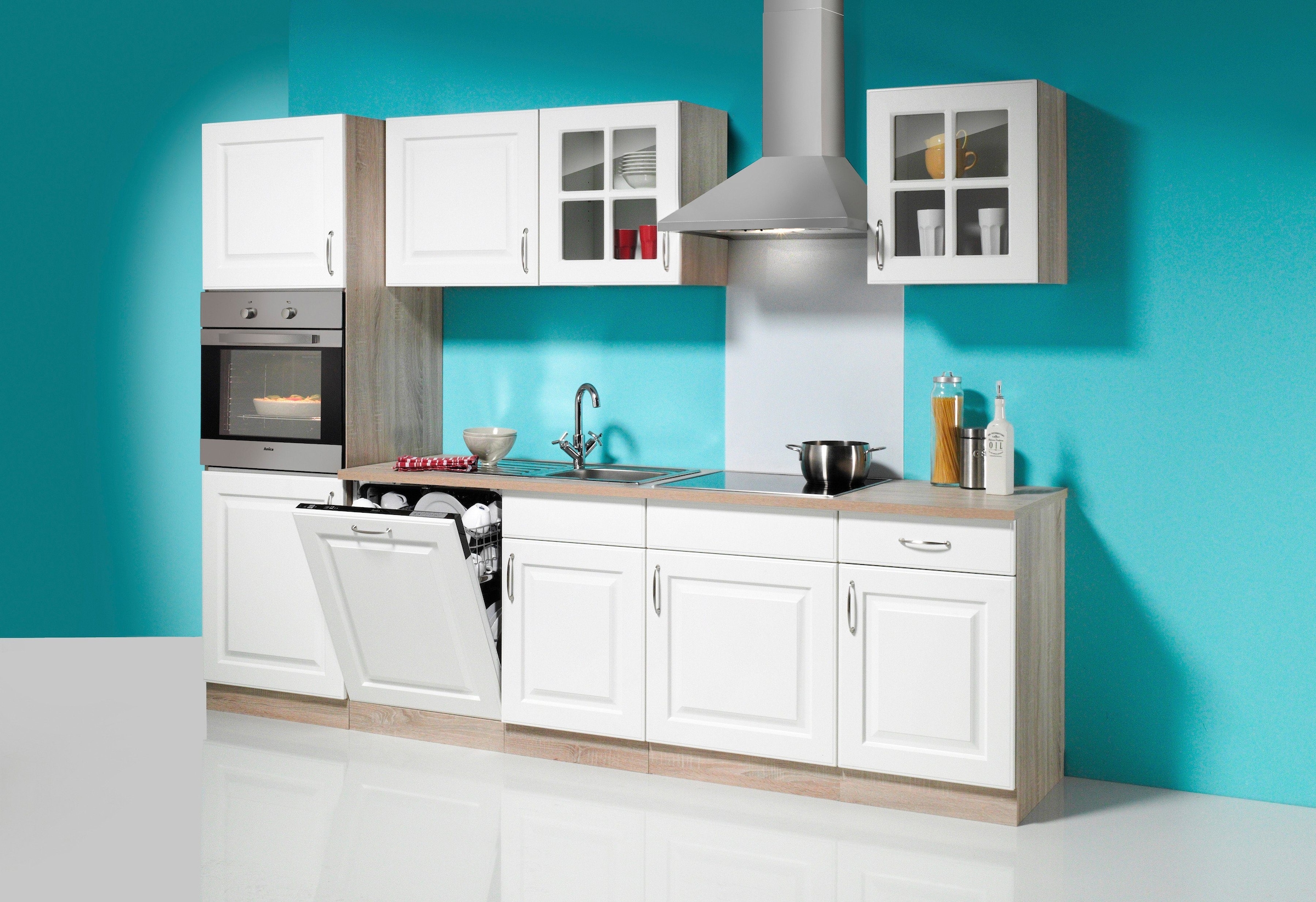 wiho Küchen Küchenzeile bequem cm 280 bestellen Breite E-Geräte, Kochfeld, mit inkl. »Tilda«, autarkem