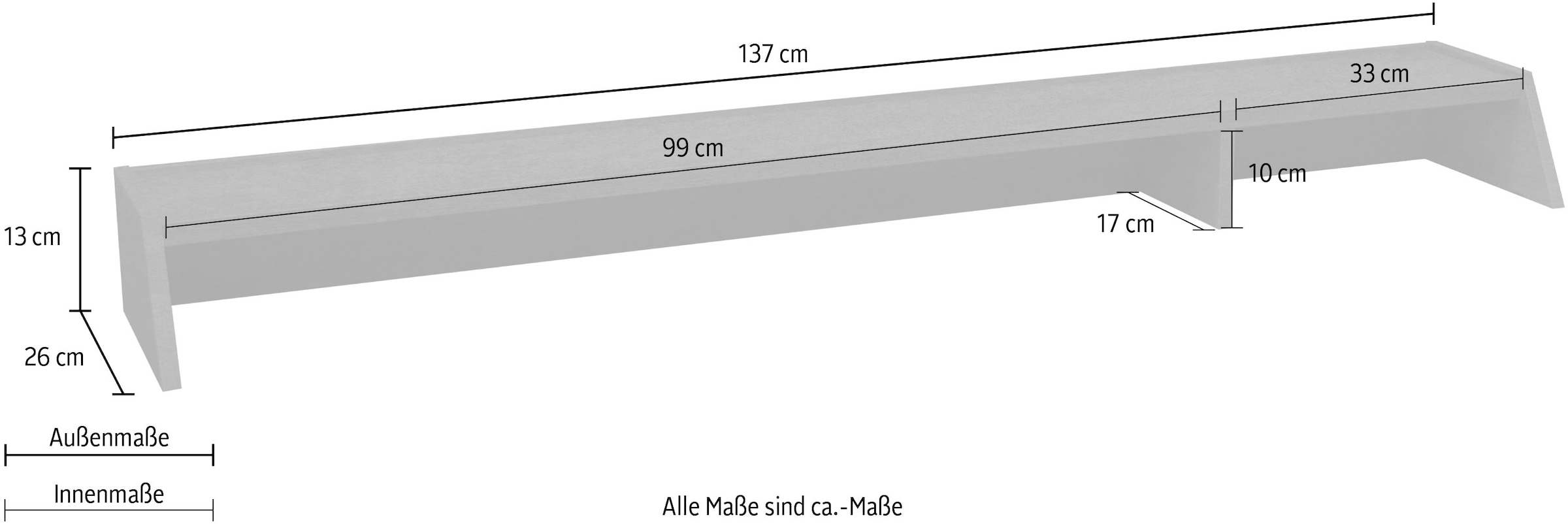 Mäusbacher Schreibtischaufsatz »Big System Office«, Breite 137 cm