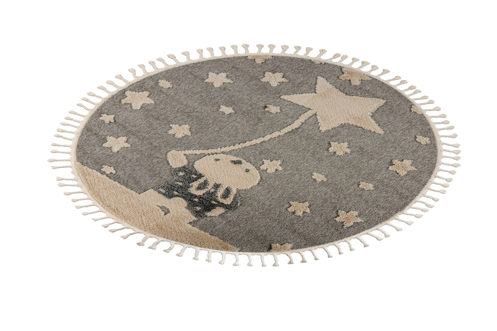 Kayoom Kinderteppich »Modena 418« rechteckig 11 mm Höhe auch in rund, Kurzflor, Hoch Tief, mit Fransen