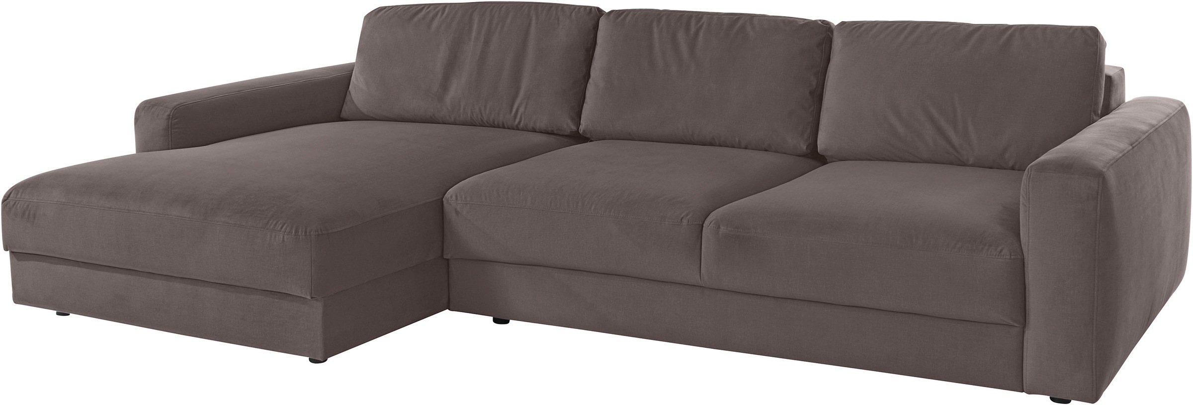 Places of Style Ecksofa »Bloomfield, elegant, viel Platz, Mega Couch, Breite 303cm, L-Form«, extra tiefe Sitzfläche, wahlweise mit Sitztiefenverstellung