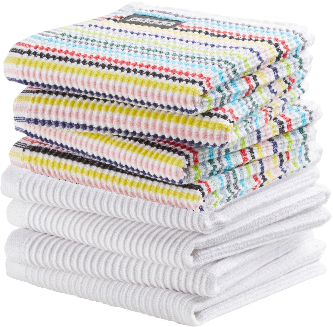 DDDDD Spültuch »Basic-Fun« Combiset : 4x Basic & 4 Fun Multi